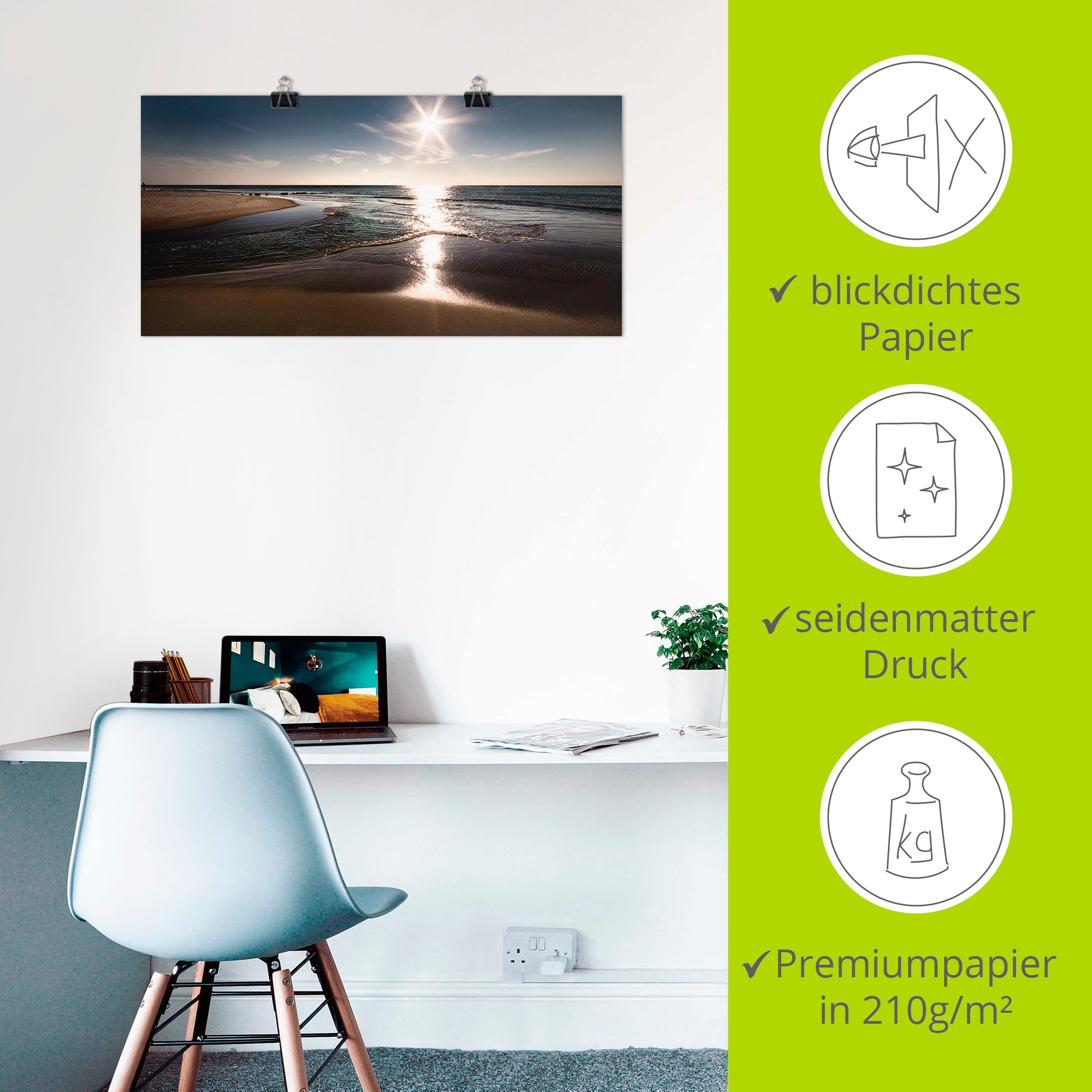 Artland Wandbild »Sylt IV«, Strand, (1 St.), als Leinwandbild, Poster, Wandaufkleber in verschied. Größen
