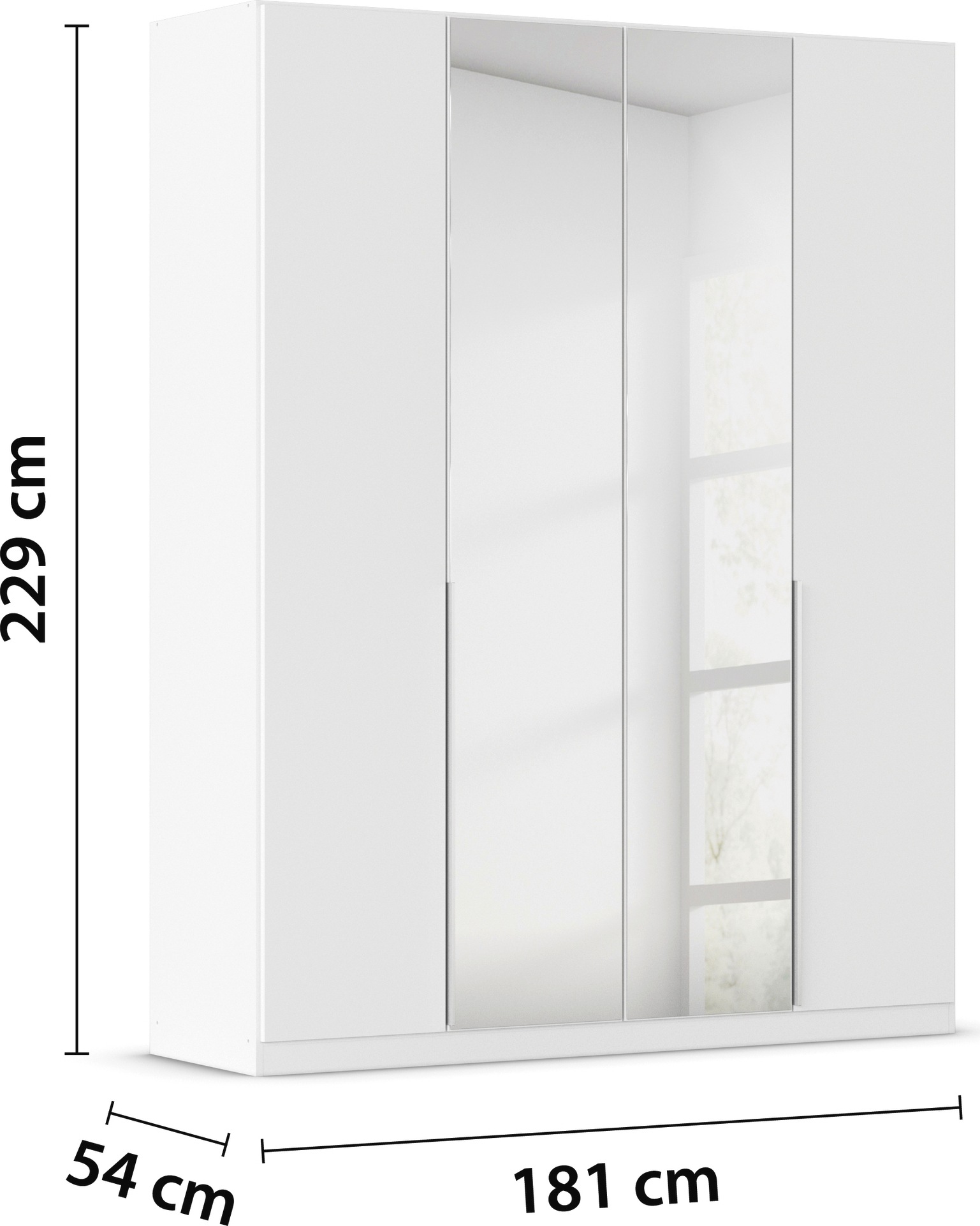 rauch Drehtürenschrank »Kleiderschrank Schrank Garderobe AGORDO mit Dekor- oder Hochglanzfront«, (in zwei Griff-Farben), durchdachte Innenausstattung, in 6 Breiten und 2 Höhen MADE IN GERMANY