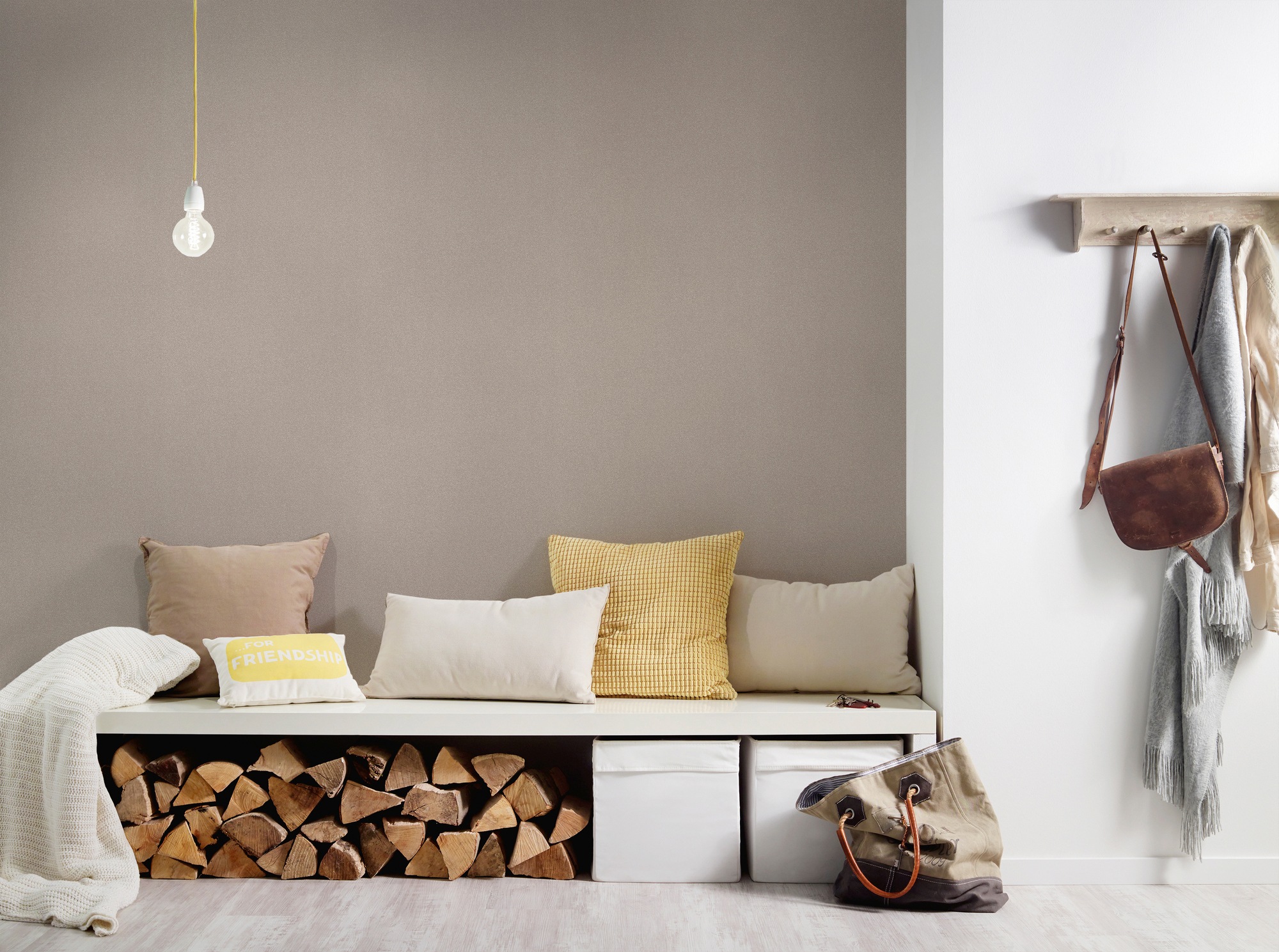 A.S. Création Vliestapete »New Elegance«, einfarbig-unifarben-uni, Uni Tapete einfarbig Tapeten Wohnzimmer Schlafzimmer Küche modern Büro