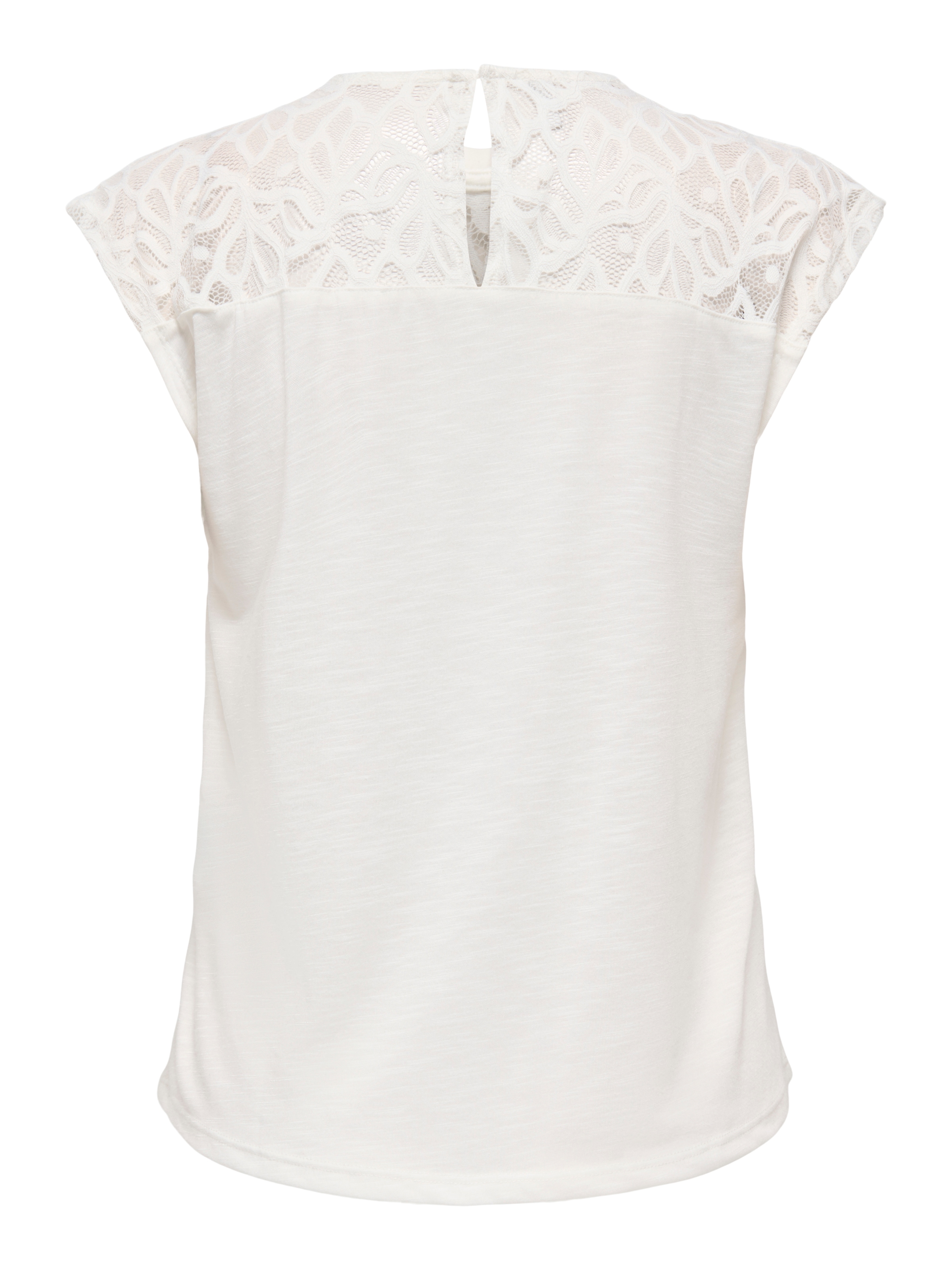 ONLY Spitzenshirt »ONLSINDY LIFE S/S O-NECK MIX TOP JRS«