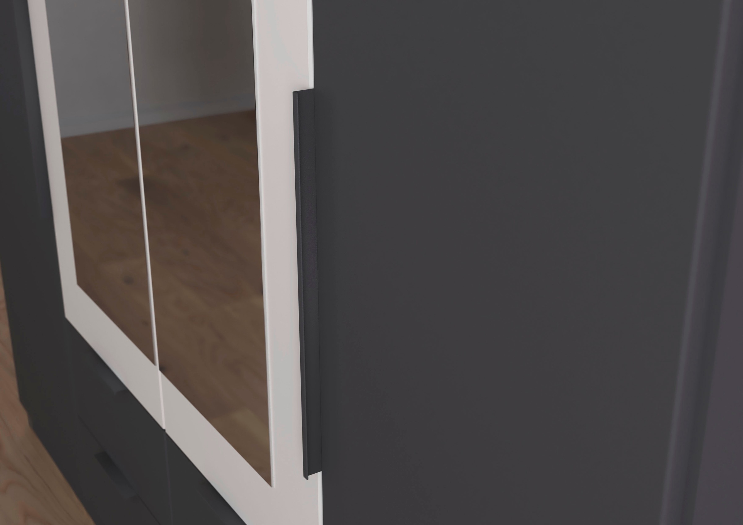 rauch Drehtürenschrank »Kleiderschrank Schrank Garderobe KREFELD optional mit Spiegel«, mit 3 Griff-Varianten, inkl. praktischen Schubladen MADE IN GERMANY