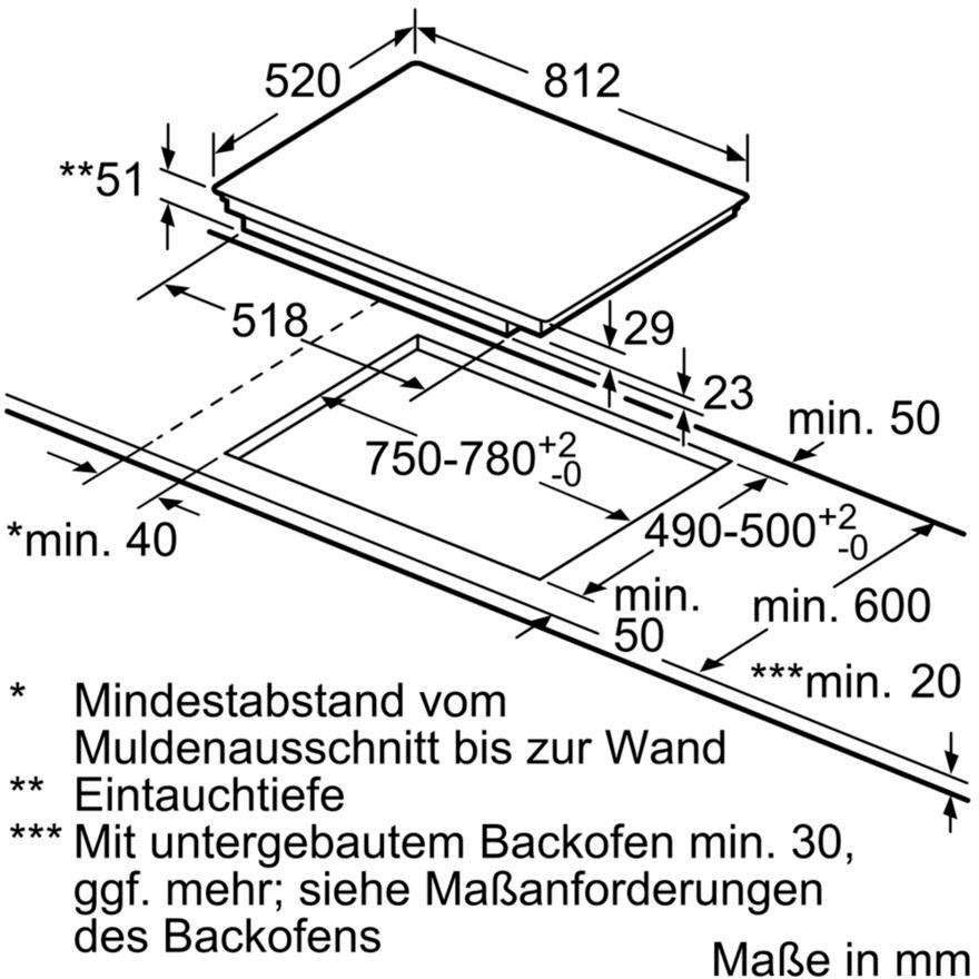 SIEMENS Flex-Induktions-Kochfeld von SCHOTT CERAN® »EX875LVC1E«, EX875LVC1E