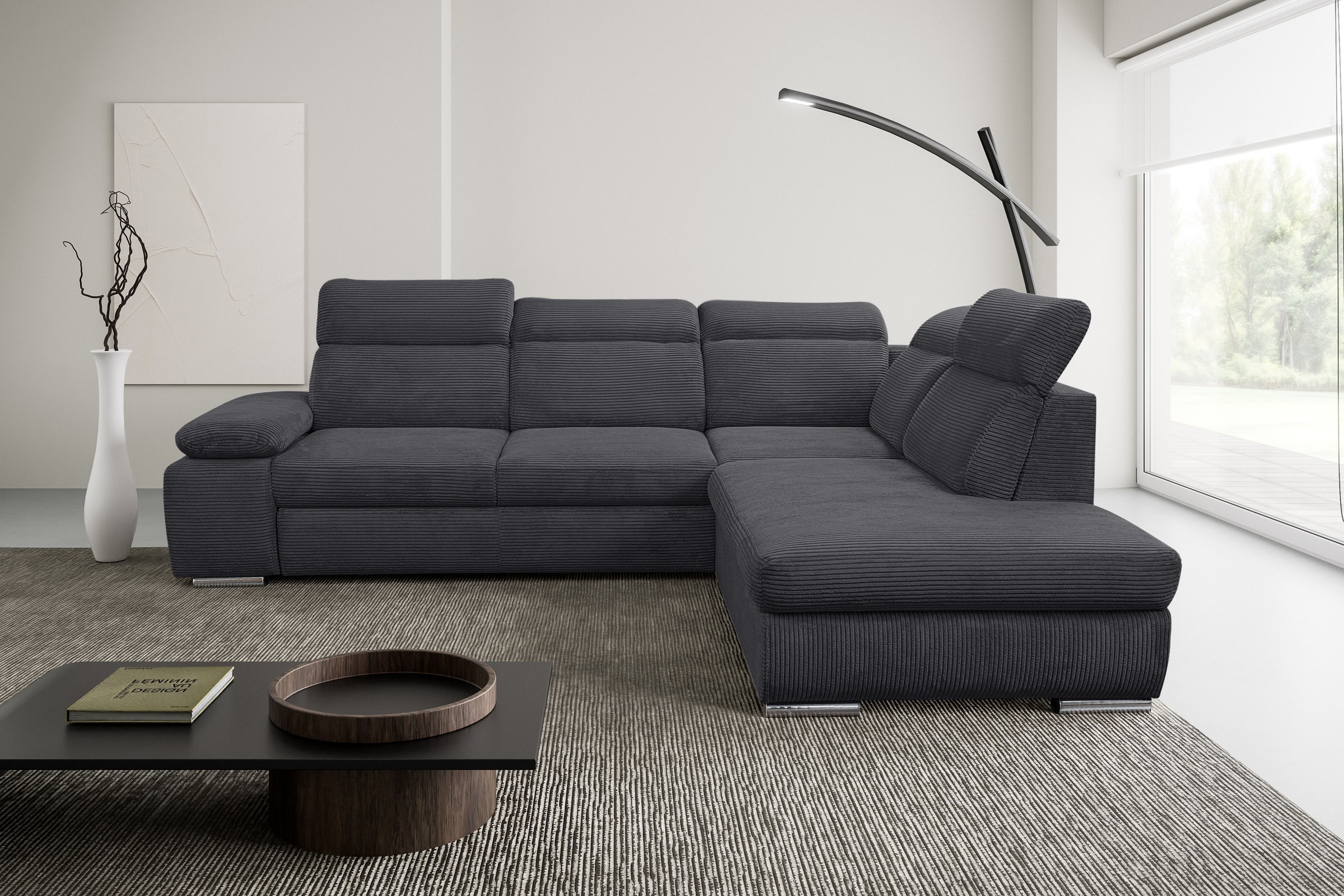 WERK2 Ecksofa »Alicante Cord, inkl. Bettfunktion & Bettkasten, Breite 280cm günstig online kaufen