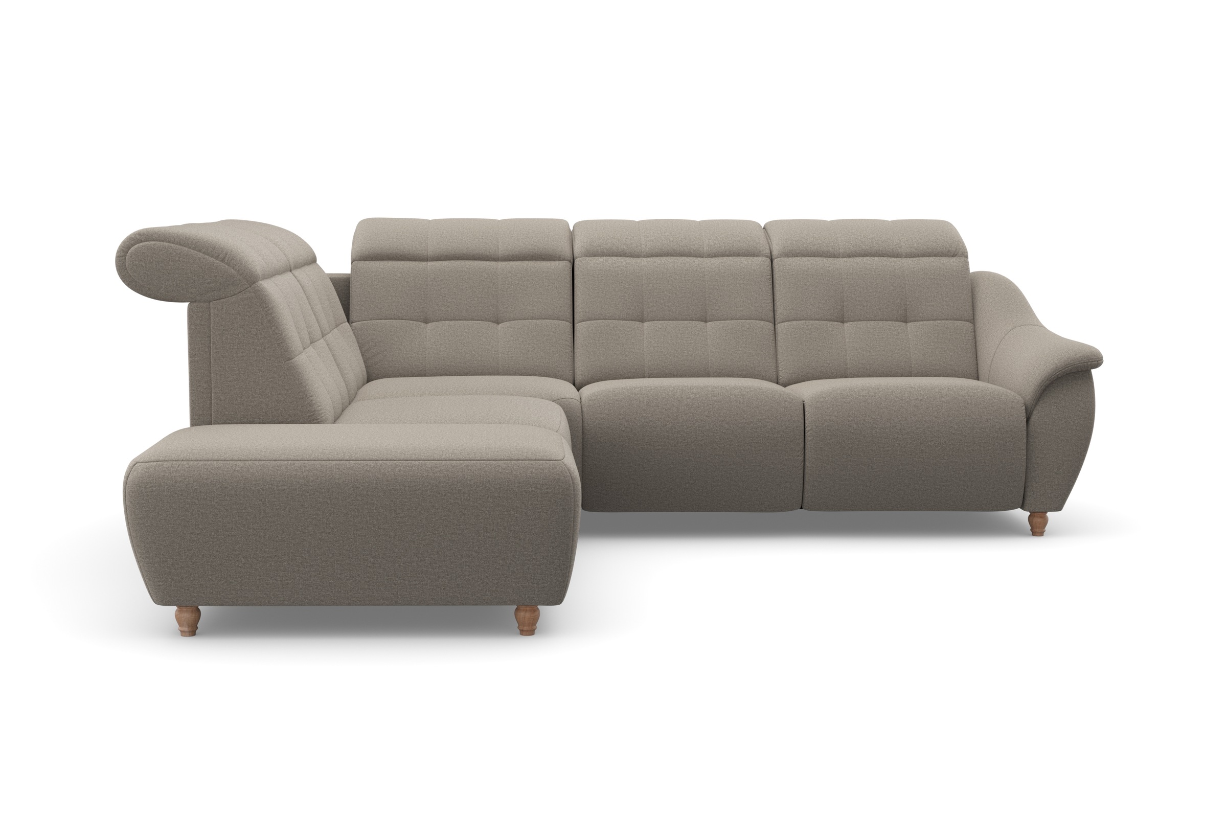 Home affaire Ecksofa »Boston L-Form« Kopfteilverstellung an jeder Sitzfläche, wahlweise Relaxfunktion