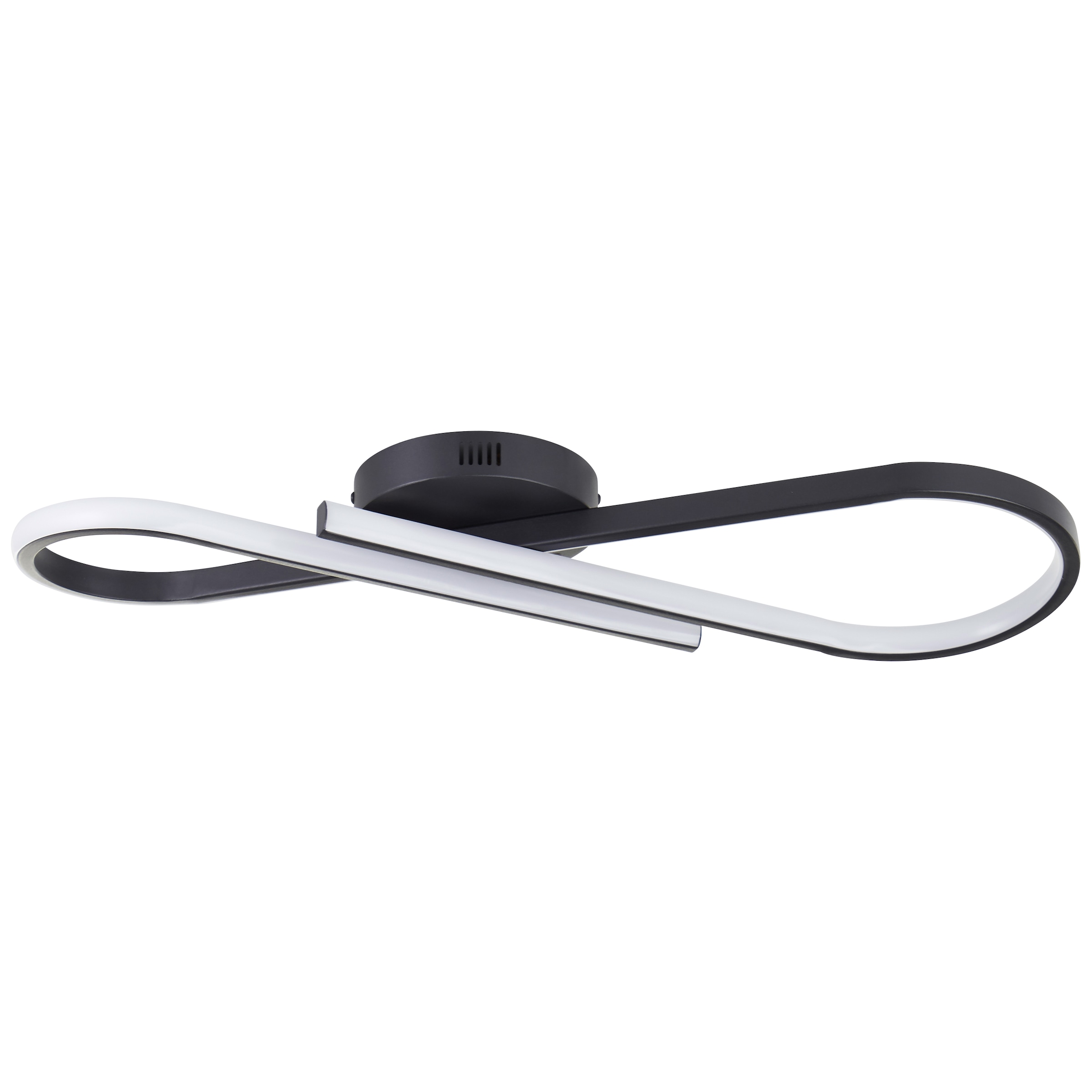 Brilliant LED Deckenleuchte »Hinton« LED-Modul 1 Stk. Warmweiß 66x20 cm, 2800lm, 3000K, dimmbar, Metall, schwarz