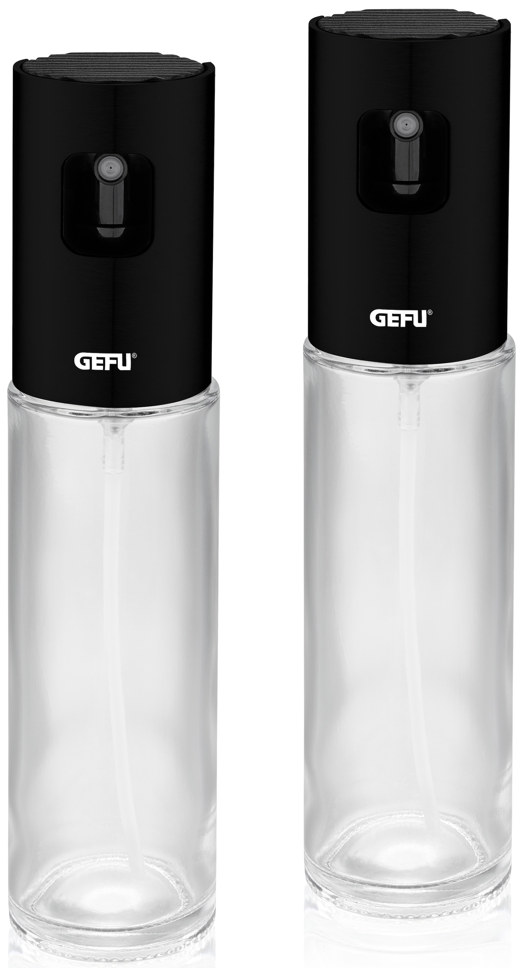 GEFU Ölspender »Öl & Essig-Sprüher NEVA, 2er Set« mit 2-in-1 Sprühkopf, für feinen Sprühnebel oder gleichmäßigen Strahl