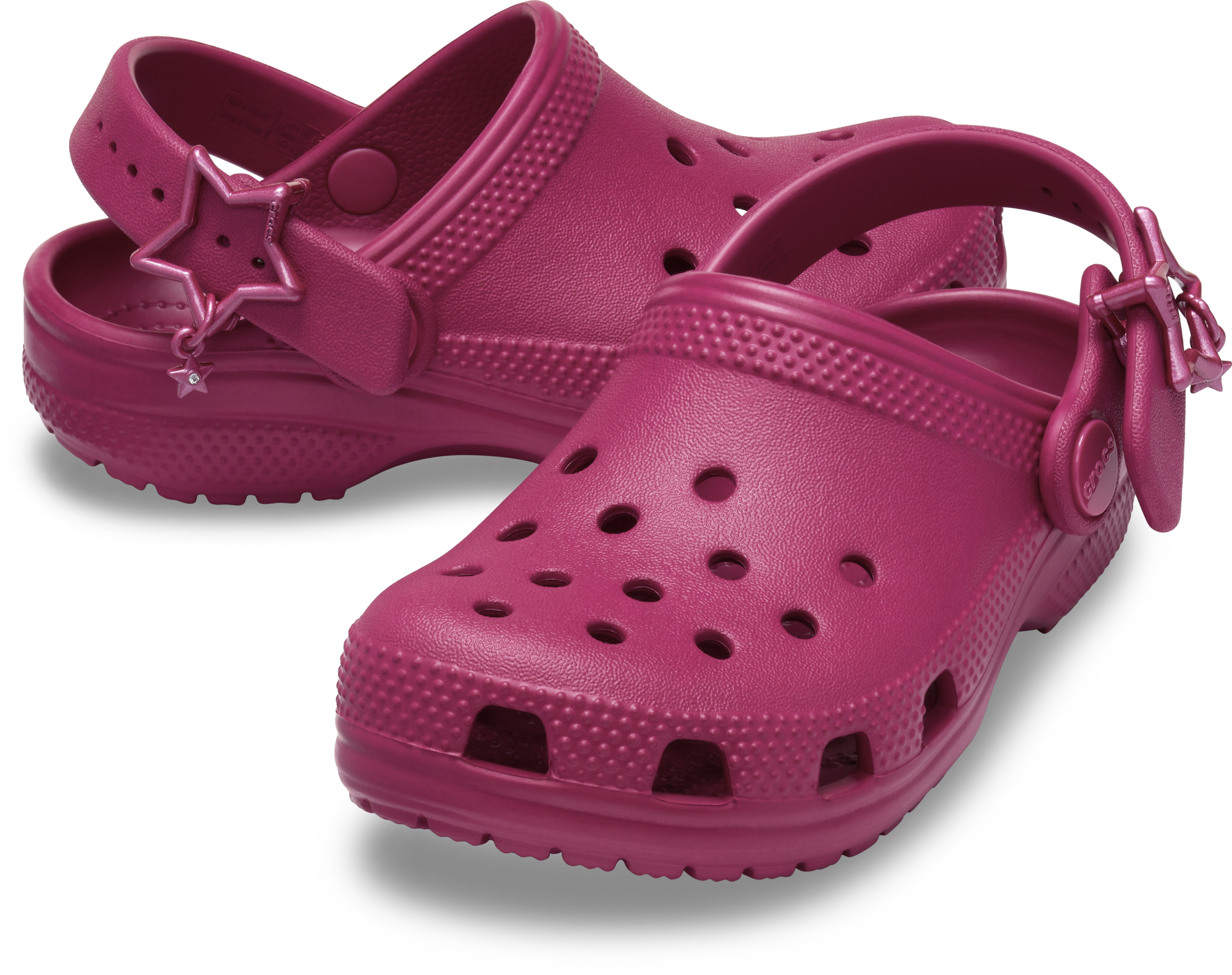 Crocs Clog »Classic Star Buckle Clog K«  Schlupfschuh, Hausschuh mit leicht genoppter Innensohle
