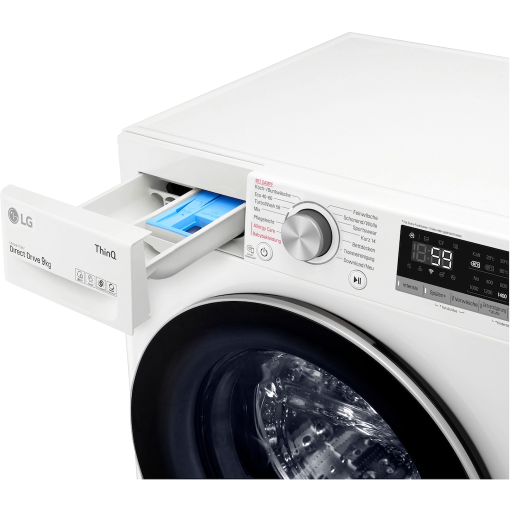 LG Waschmaschine »F4WV509S1«, F4WV509S1, 9 kg, 1400 U/min, Steam: Tiefenreinigung mit Dampf