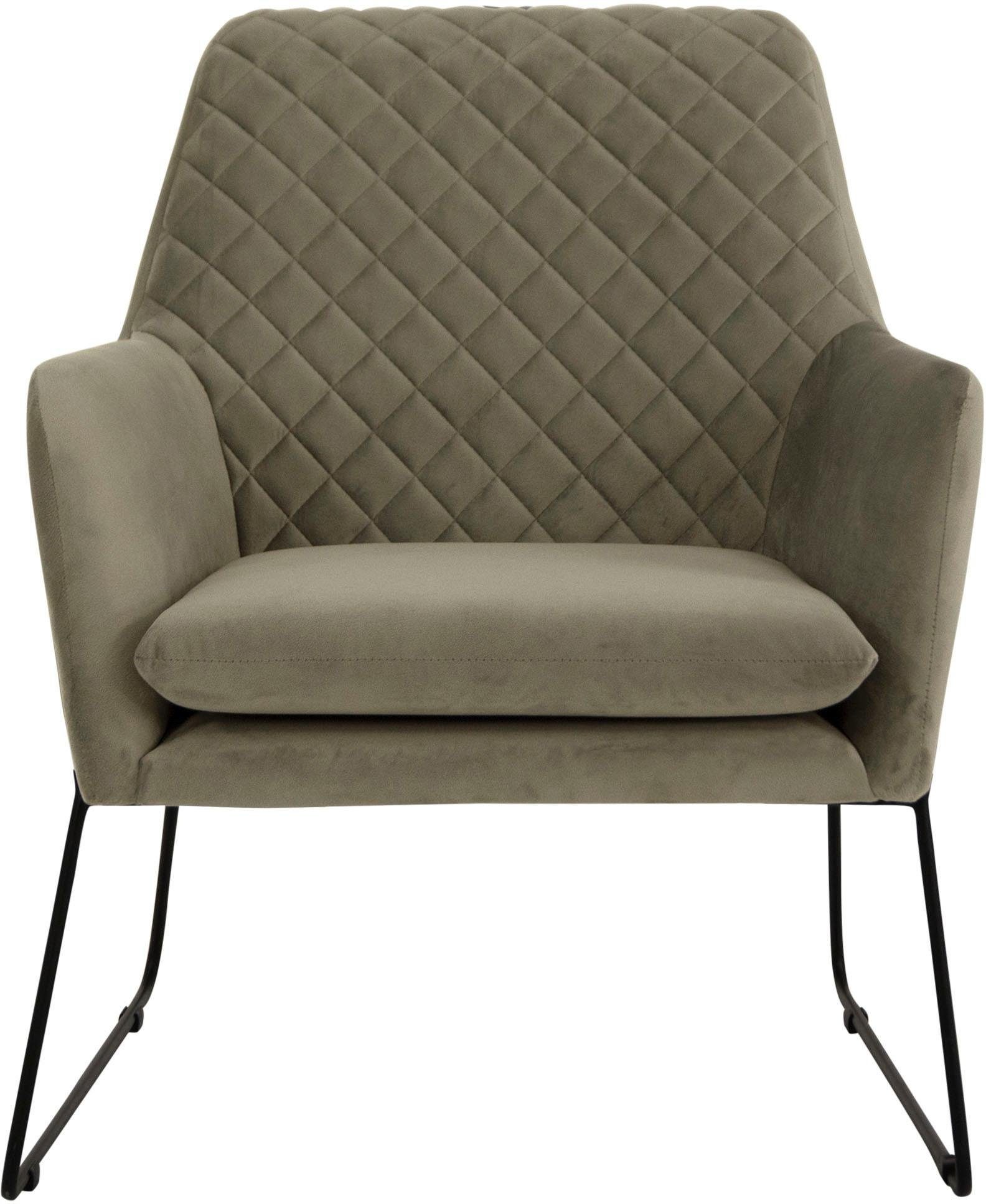 Home affaire Sessel »Olo Cocktailsessel« mit Karo-Prägung im Rückenteil und günstig online kaufen