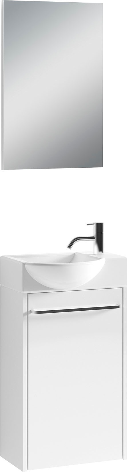 Waschbeckenunterschrank „DENA 01 HG (94487)“, (1er Set), weiß B/H/T: 41 cm x 128 cm x 25 cm