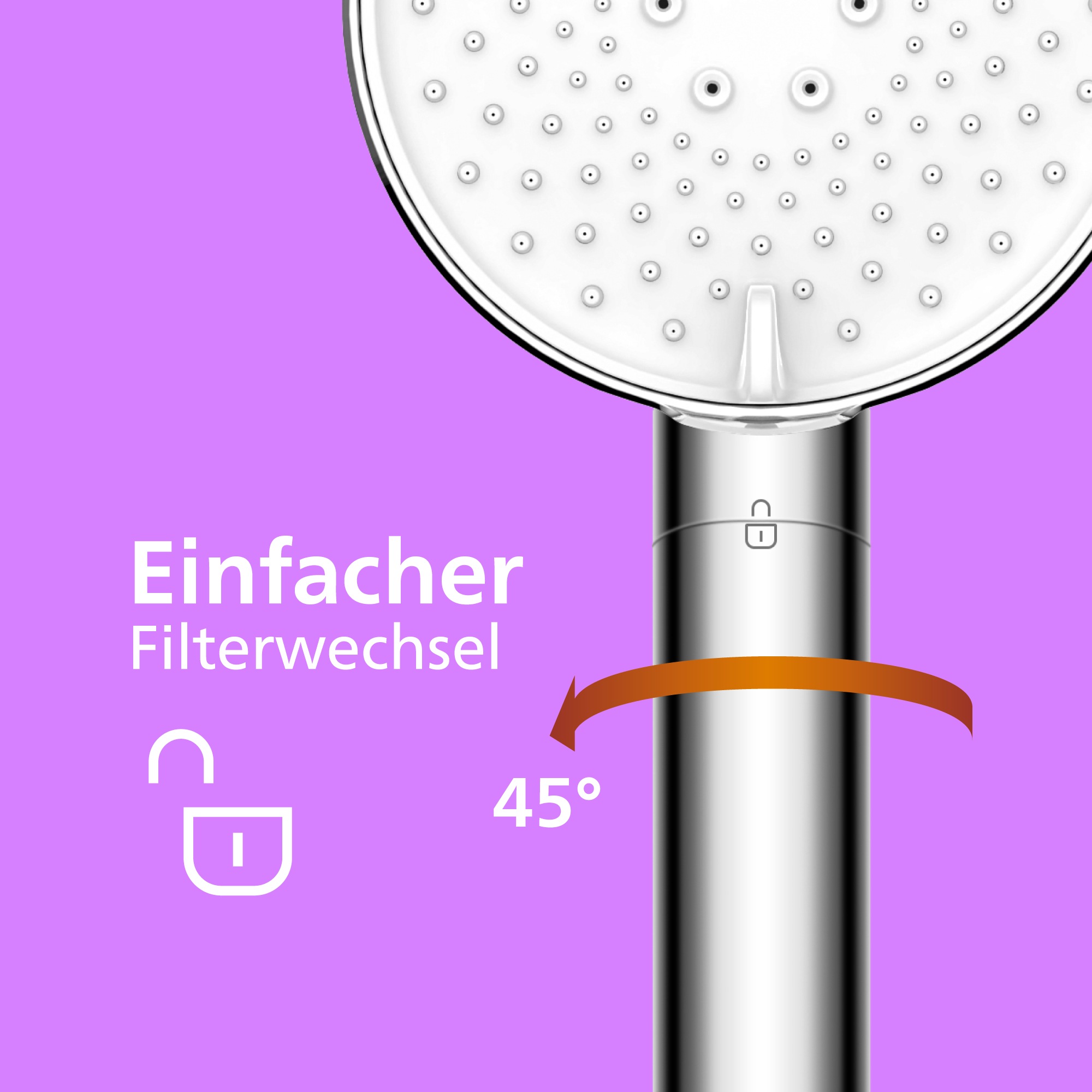 Philips Duschbrause Set, 2 tlg. Duschbrause inklusive Filter