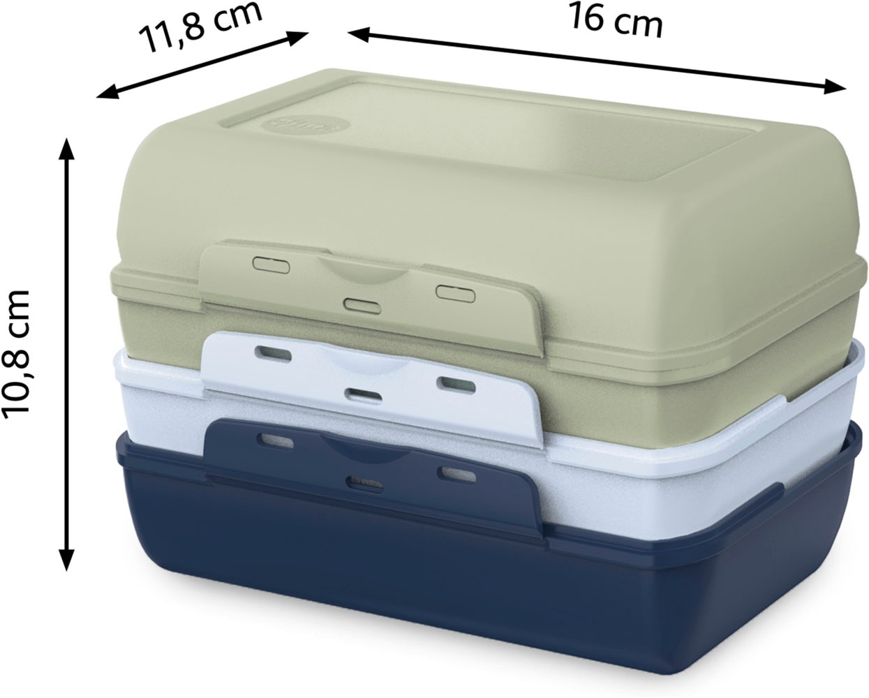 Emsa Lunchbox »Variabolo« platzsparend, verschiedene Farbkombinationen, spülmaschinenfest