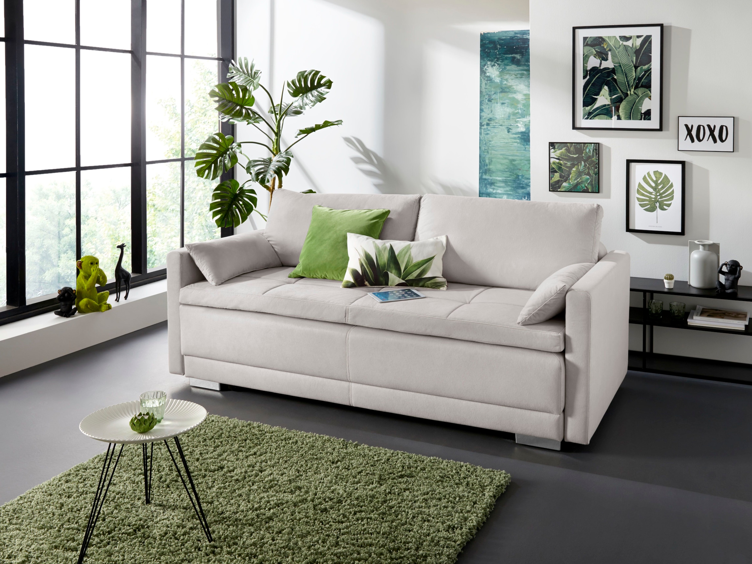 OTTO home Schlafsofa »Berlin« mit Boxspringaufbau, Bettfunktion & Bettkaste günstig online kaufen