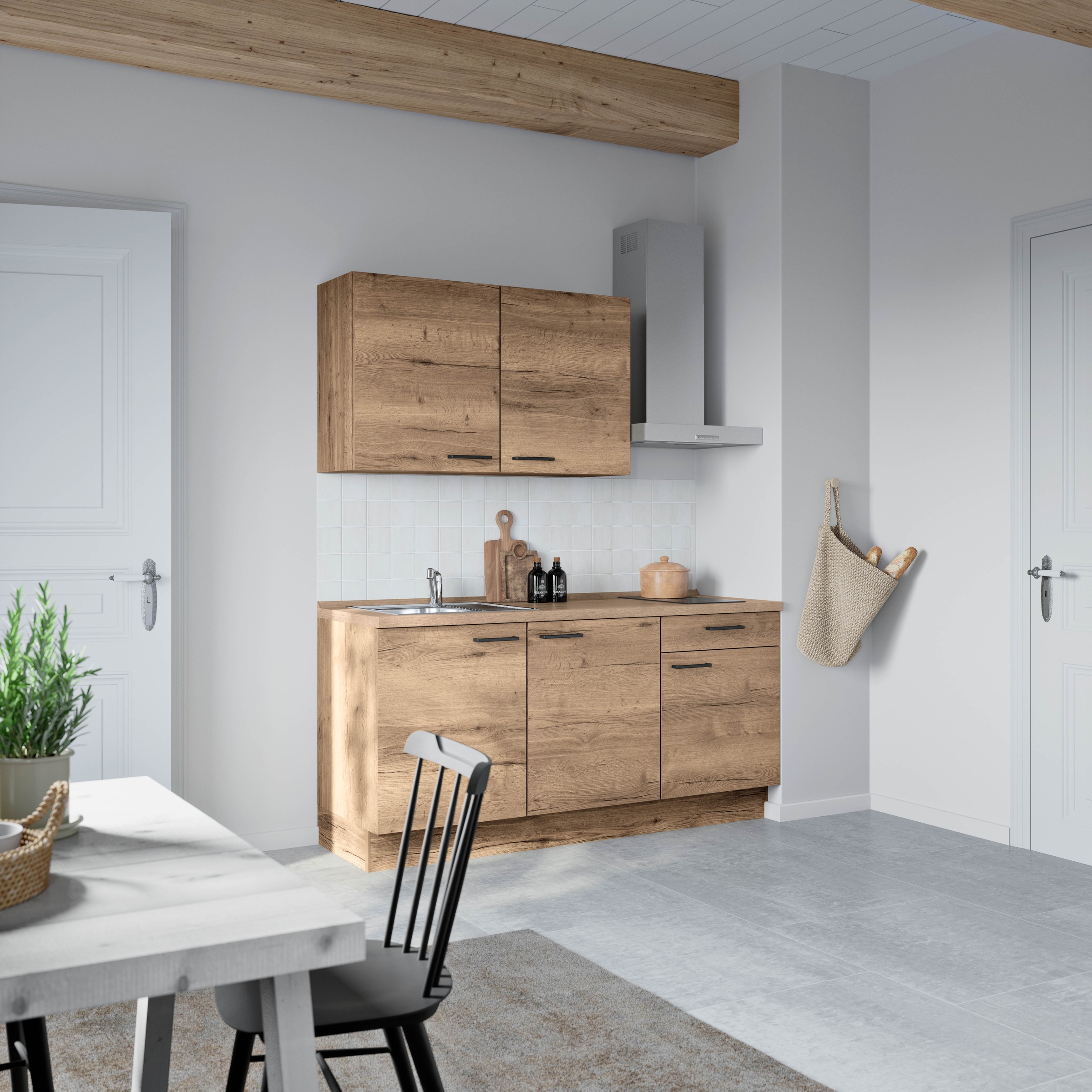 nobilia® Küchenzeile »"Structura I"«, vormontiert, Ausrichtung wählbar, Breite 180 cm, wahlw. mit E-Geräten