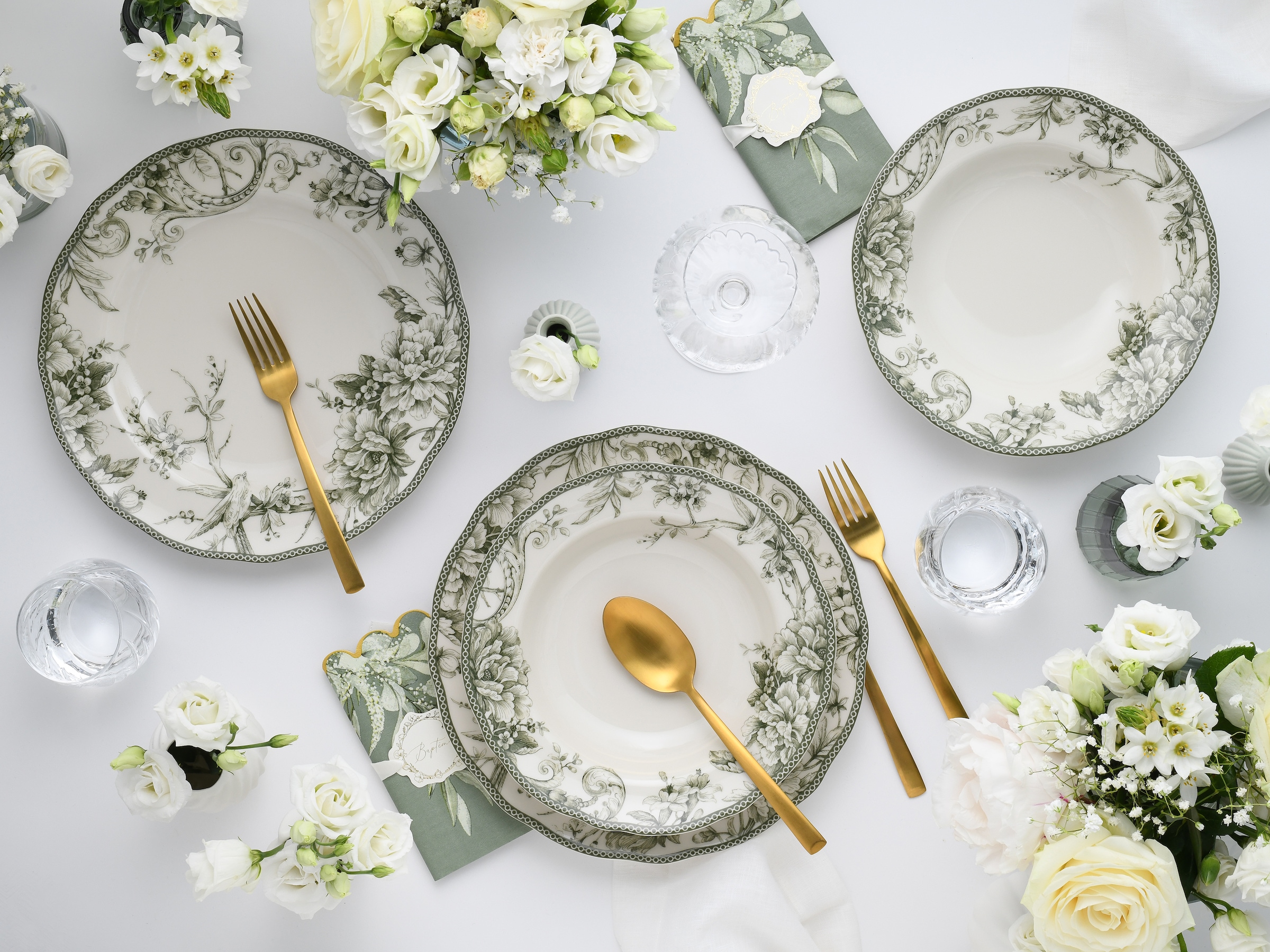 CreaTable Tafelservice »Adelaide, Service 8-tlg.« Teller Set, Nostalgischer Vintage Dekor, Elegante Form