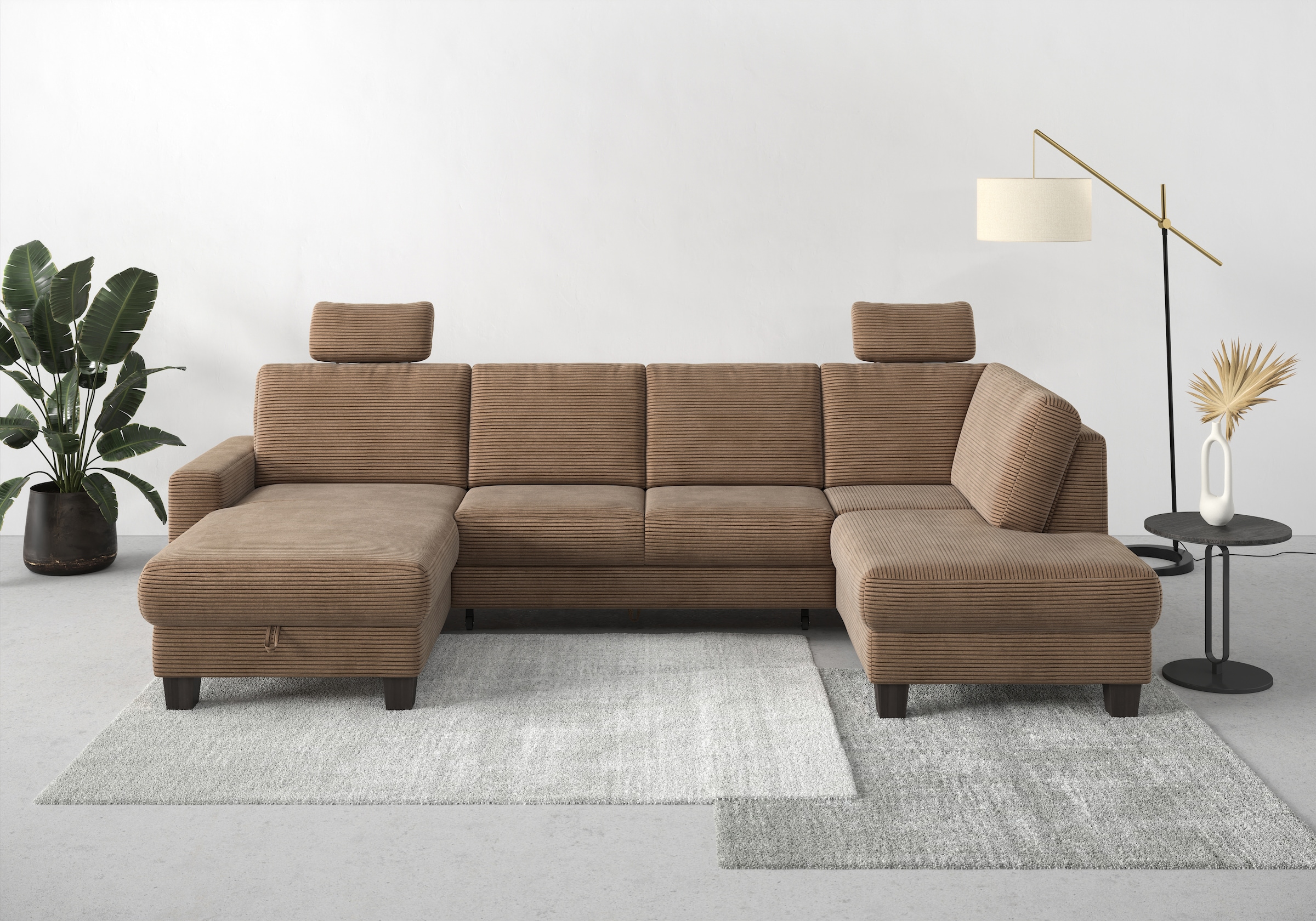 Home affaire Wohnlandschaft »Summer U-Form«, mit oder ohne Bettfunktion und günstig online kaufen