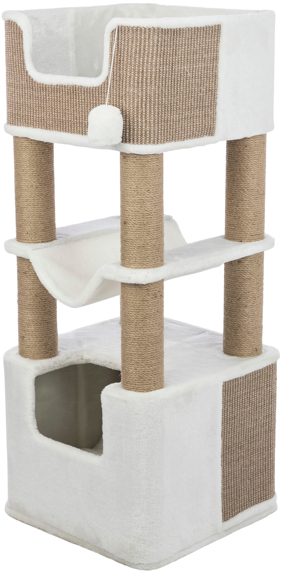 3. Bild von TRIXIE Kratzbaum »Katzen Starter Set Lucano«, hoch, inkl. Napf-Set, Napfunterlage und Rasselbälle-Set