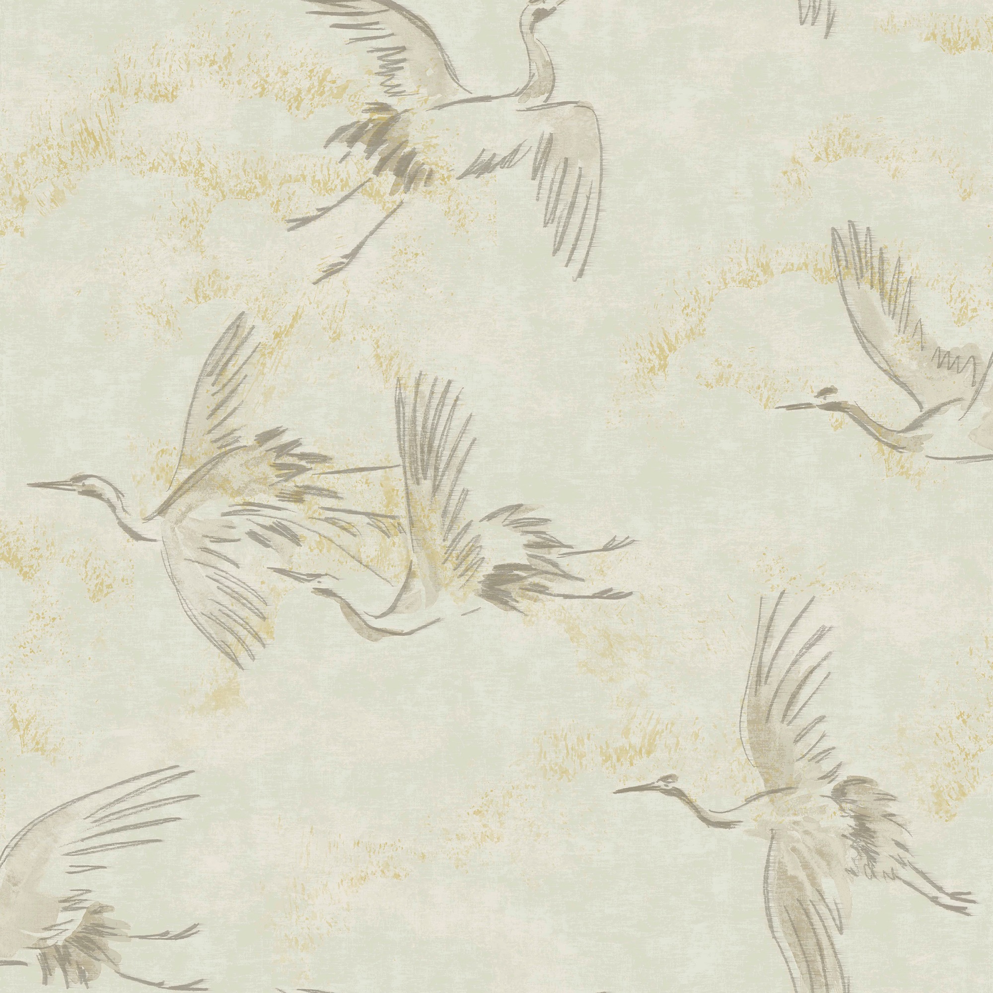 Leonique Vliestapete »Gael Crane Birds«, animal print, Design Tapeten