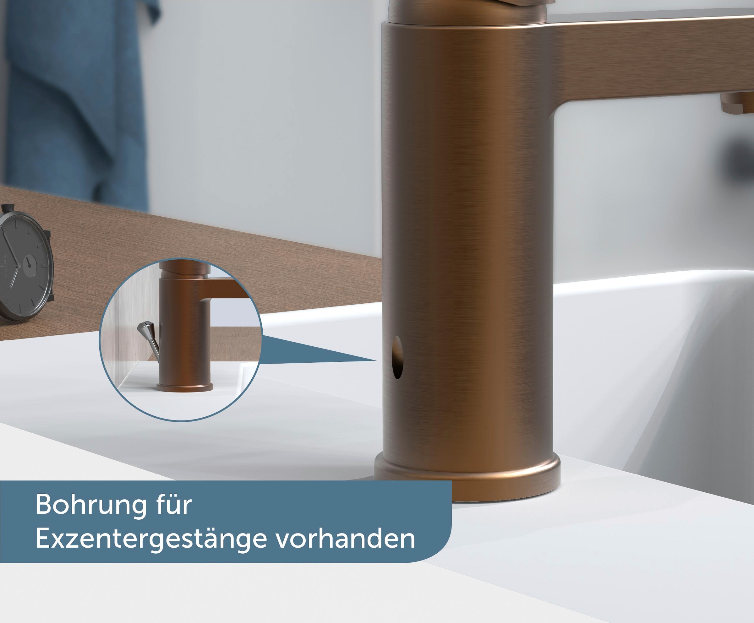 Schütte Waschtischarmatur »ELEPHANT«, inkl. Exzenter, Marken-Mischdüse, leichte Montage