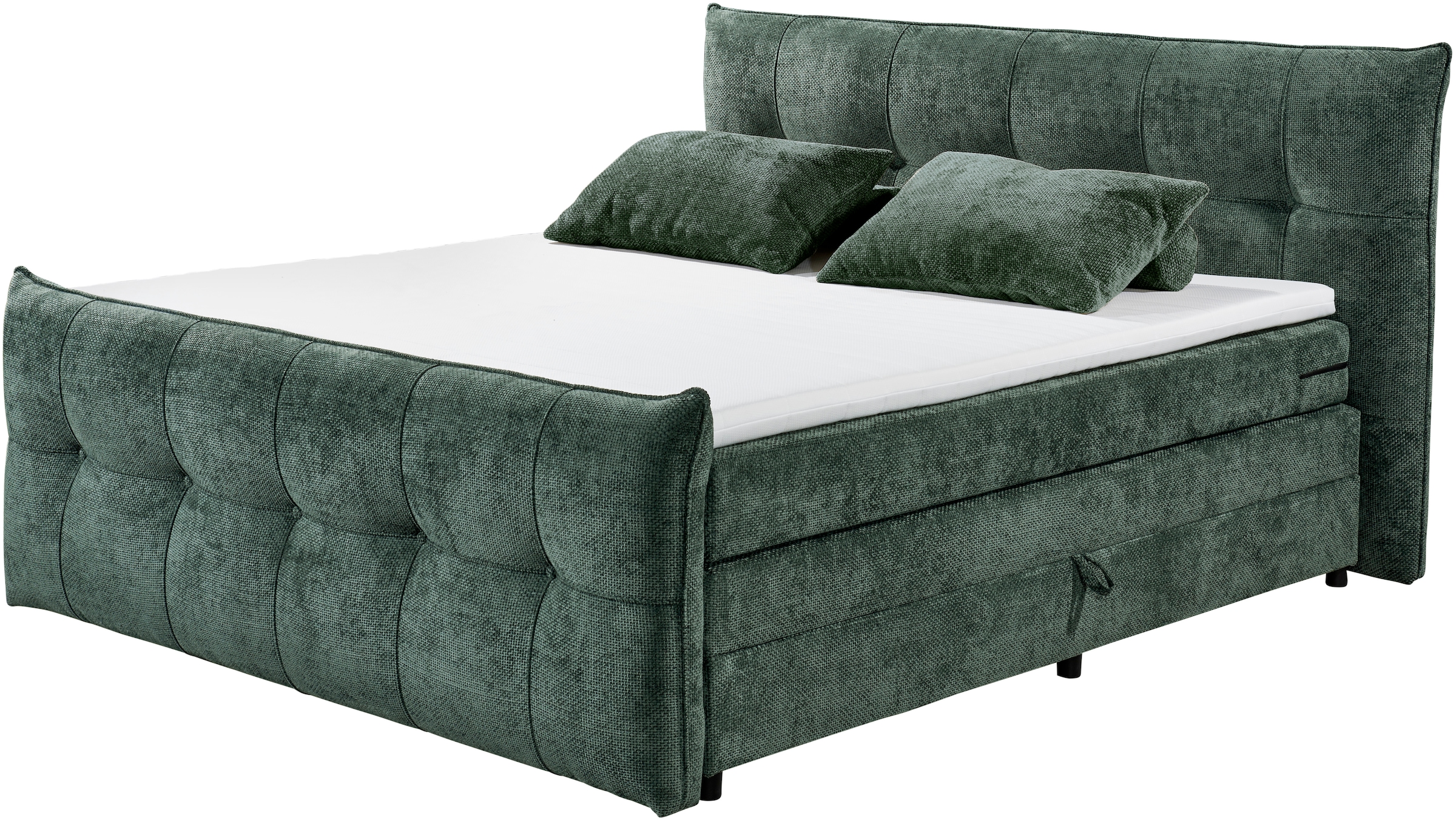 ED EXCITING DESIGN Boxspringbett »Gallina«, mit Bettkasten, inkl. Topper
