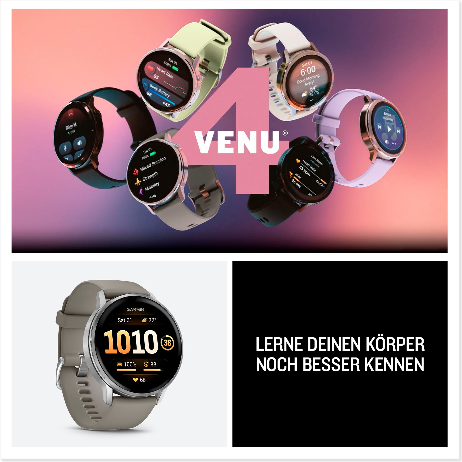 Garmin Smartwatch »Venu 4 45 mm« (3,53 cm / 1,4 ″)