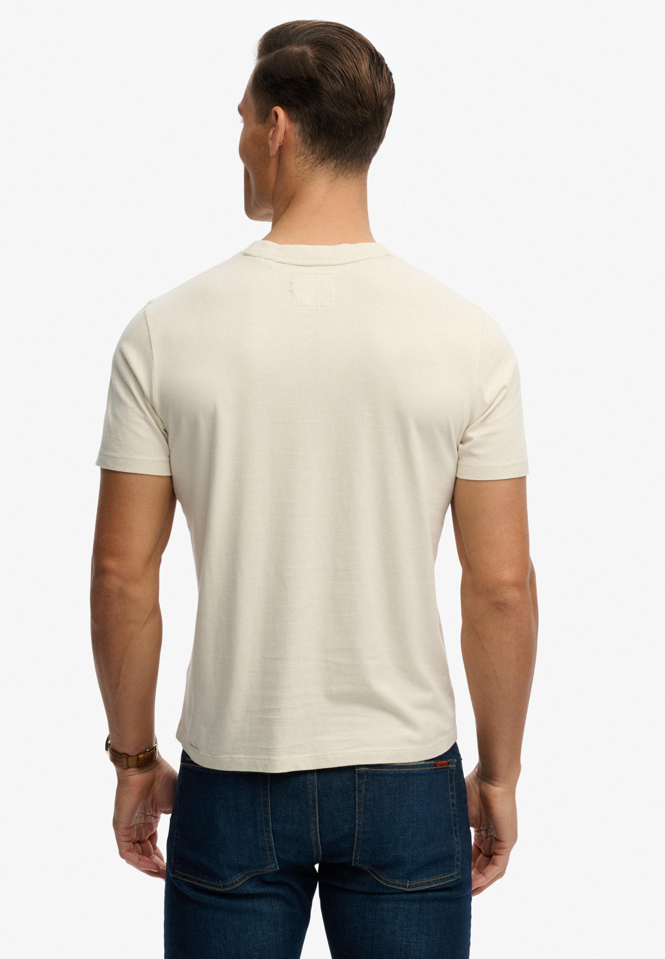 Superdry Rundhalsshirt »Industry Worker Relaxed Tee« aus Baumwolle und Single Jersey, Regular Fit, mit Druck, Kurzarm