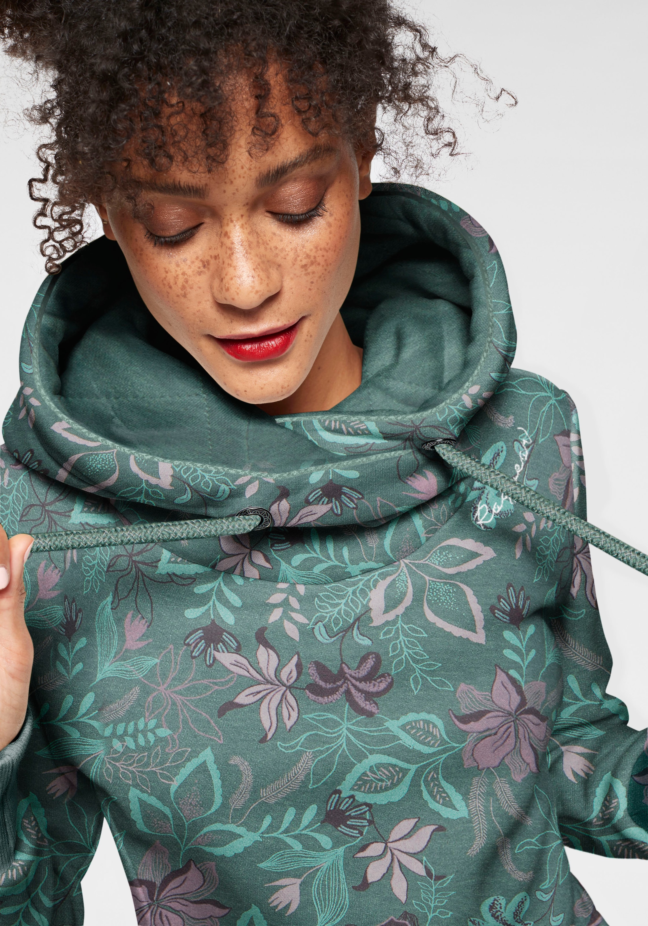 Ragwear Kapuzensweatshirt »GRIPY FLOWERS O«, Hoodie mit floralem All Over-Druck