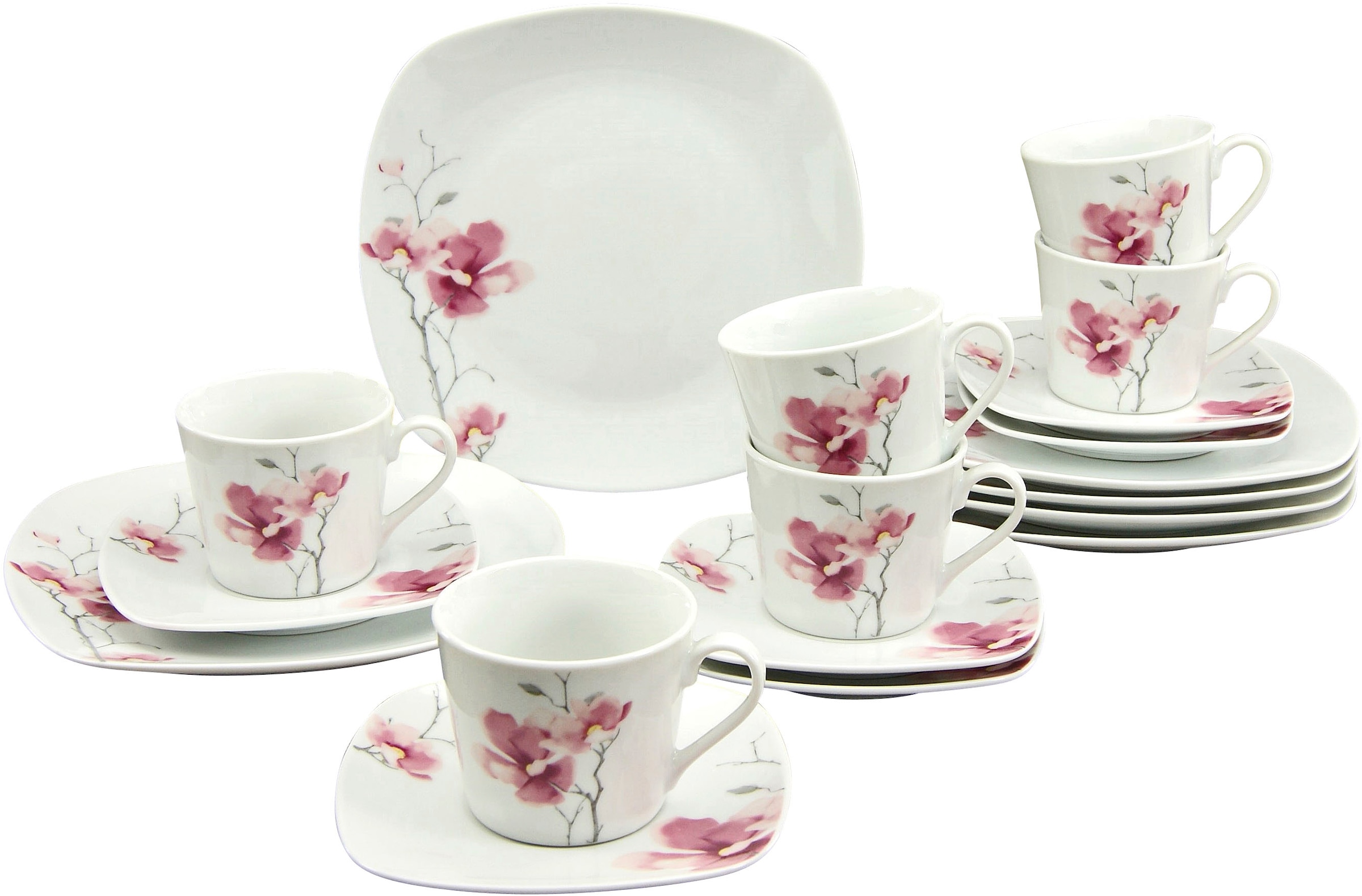 CreaTable Kaffeeservice »Amelie Aiko, Kaffee-Service 18-tlg«, (Set, 18 tlg. günstig online kaufen