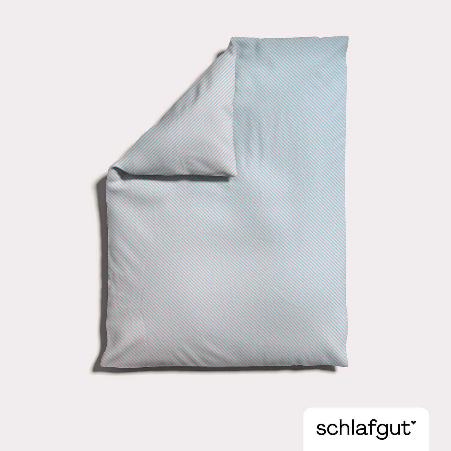 Schlafgut Bettbezug »Woven Satin Fade mit feinen Streifen«, (1 St.), mit Farbverlauf, Mix & Match: passender Kissenbezug erhältlich