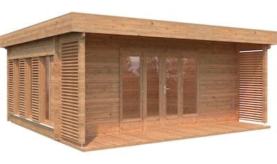 Palmako Gartenhaus »Caroline«, (Set), 20,2 m², mit Anbaudach und Fußboden im Gartenhaus kaufen