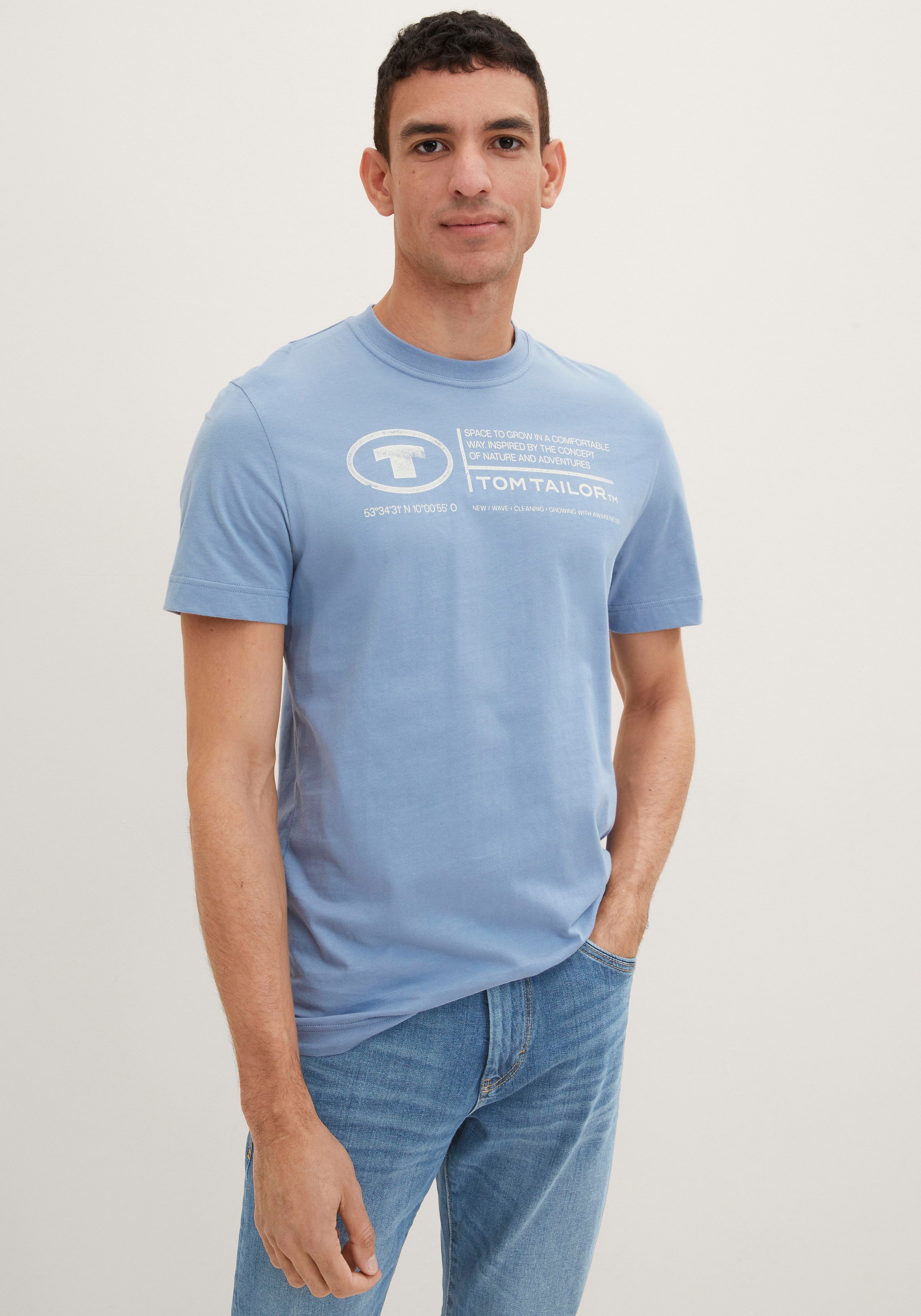 TOM TAILOR Print-Shirt »Tom Tailor Herren T-Shirt Frontprint«