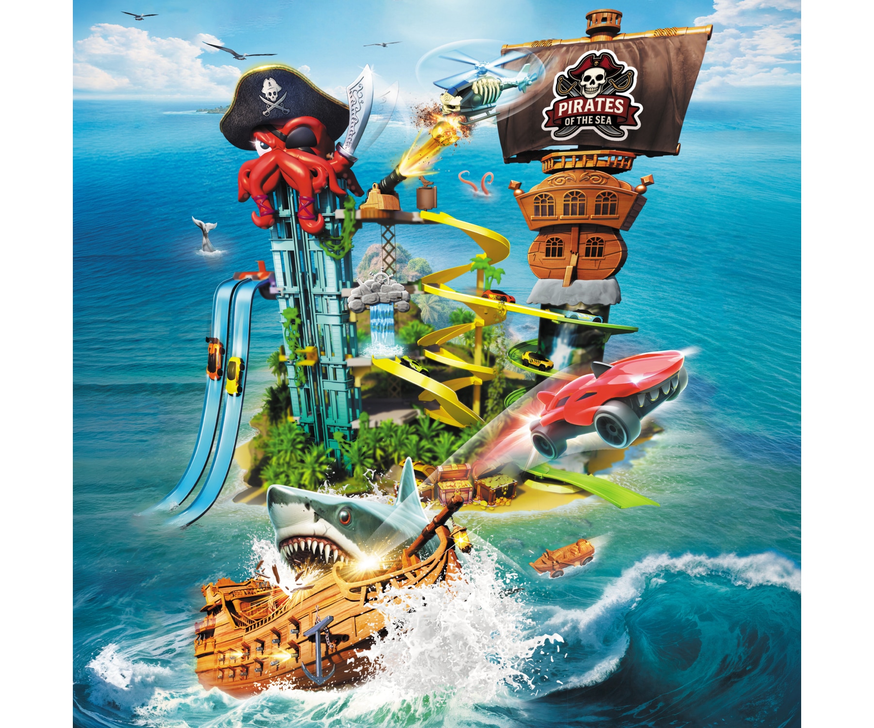 Dickie Toys Spiel-Parkgarage »Pirates of the Sea« mit Licht und Sound