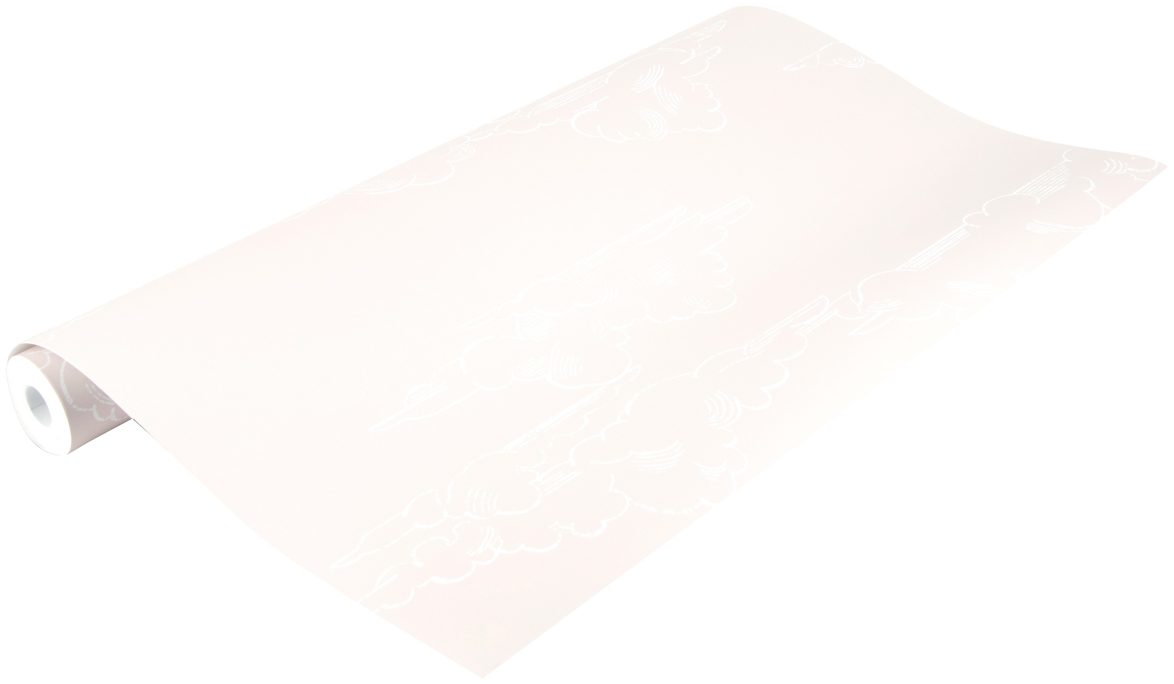 Art for the home Vliestapete »Vintage Wolken«, Rosa - 10mx53cm