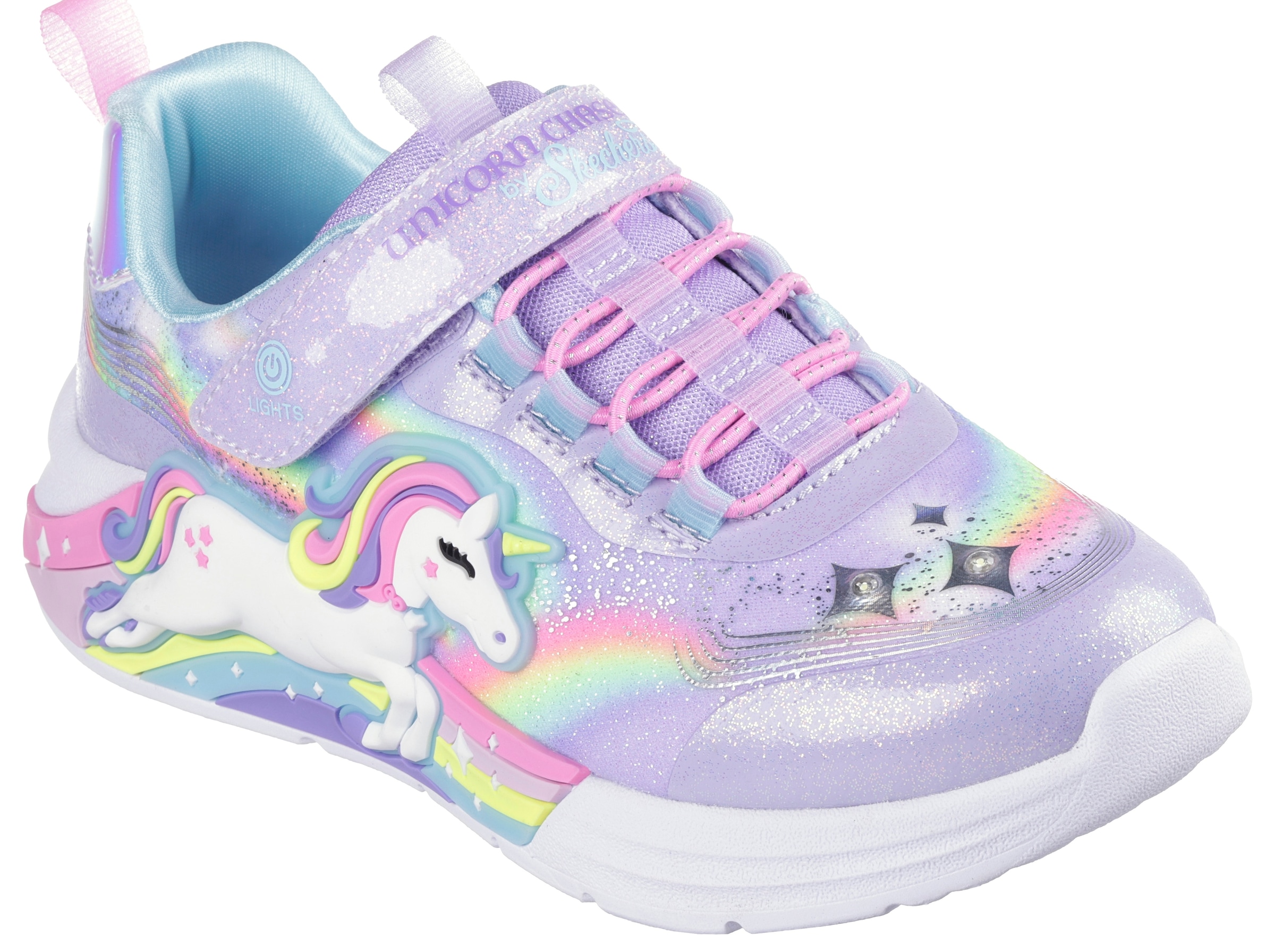 Skechers Sneaker »UNICORN CHASER«, Blinkschuh mit Einhorn, Größenschablone zum Download