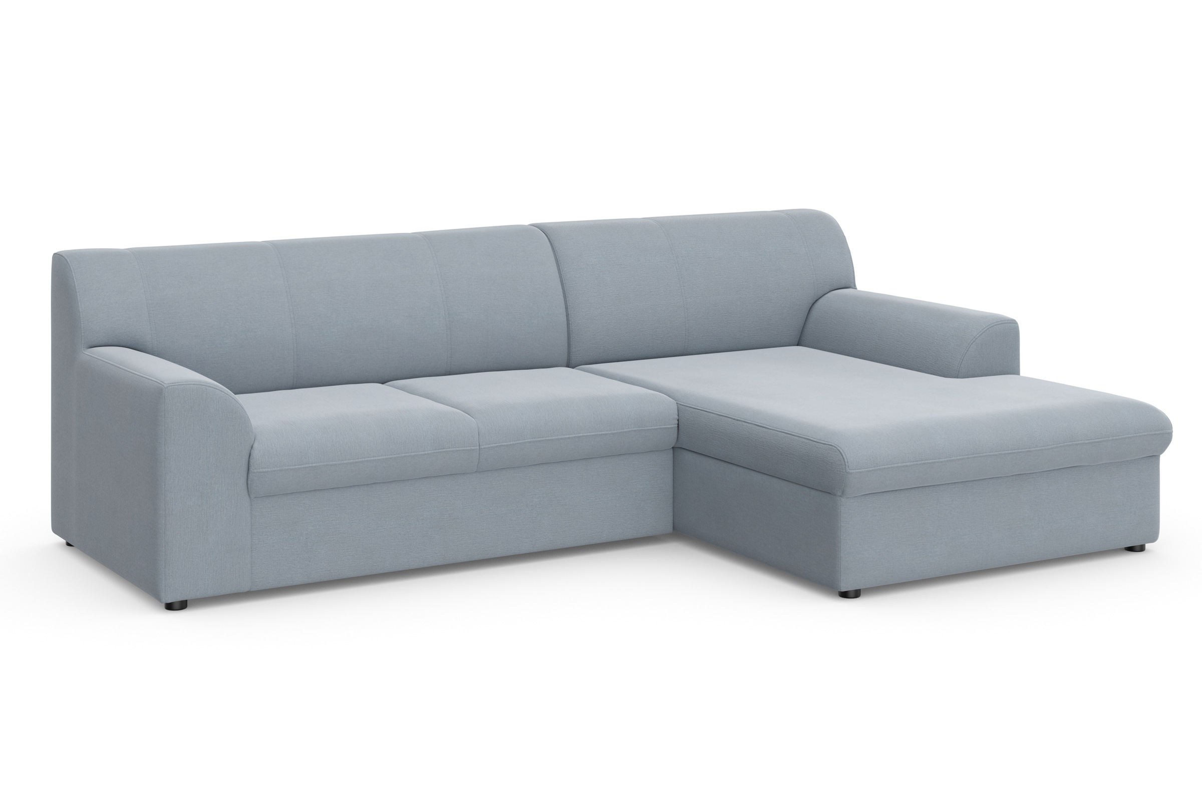 DOMO collection Ecksofa »Topper, elegant und zeitlos, kompaktes Stellmaß 245/155cm, L-Form«, mit Recamiere, wahlweise mit Schlaffunktion