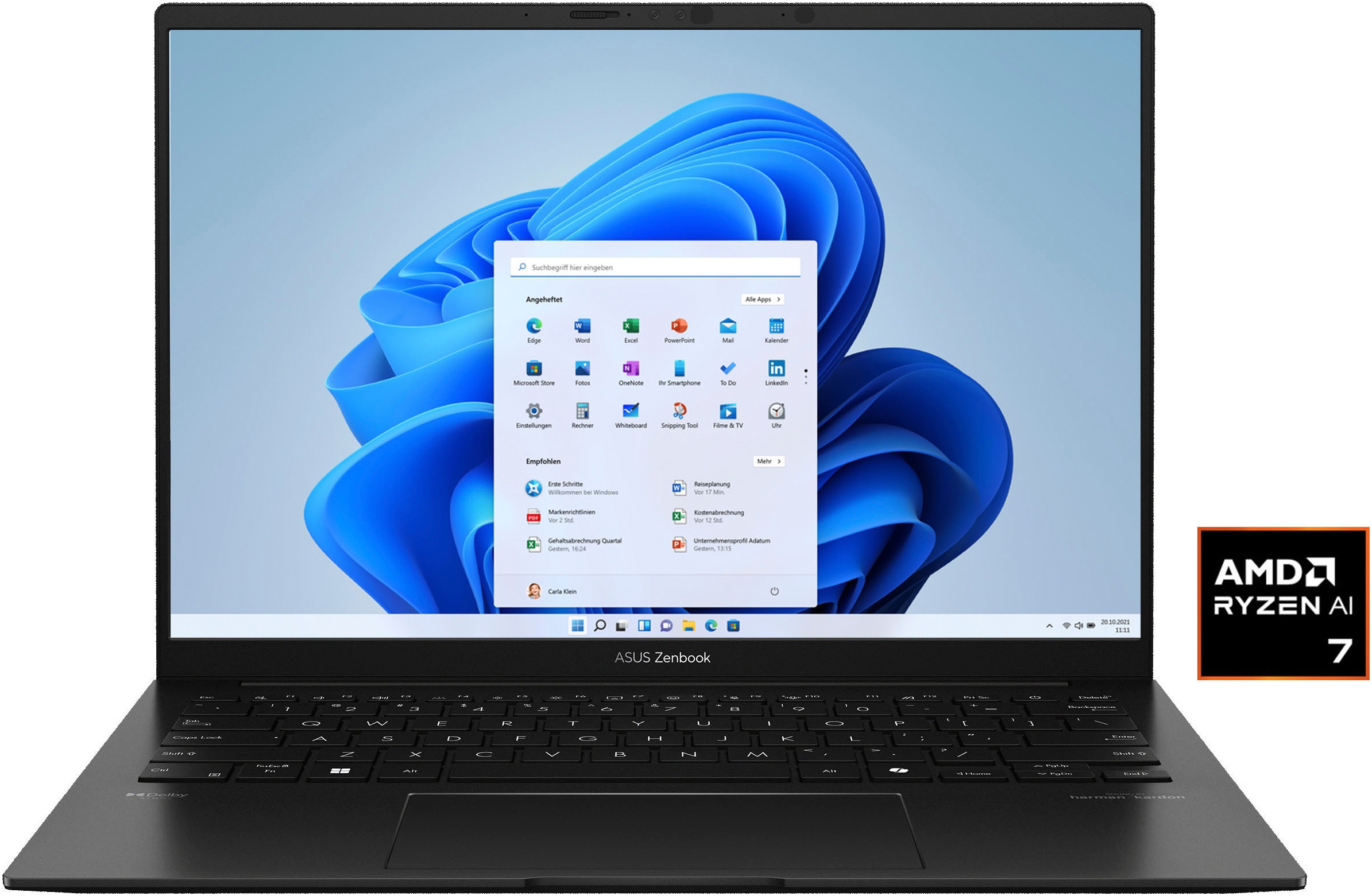 ASUS Notebook »Zenbook 14 OLED UM3406HA-QD161X« 35, 6 cm / 14 ′′ AMD Ryzen 7 Radeon Graphics;HDMI 2.1;USB 3.2 Gen 1 Typ-A;USB 3.2 Gen 2 Typ-C;USB...