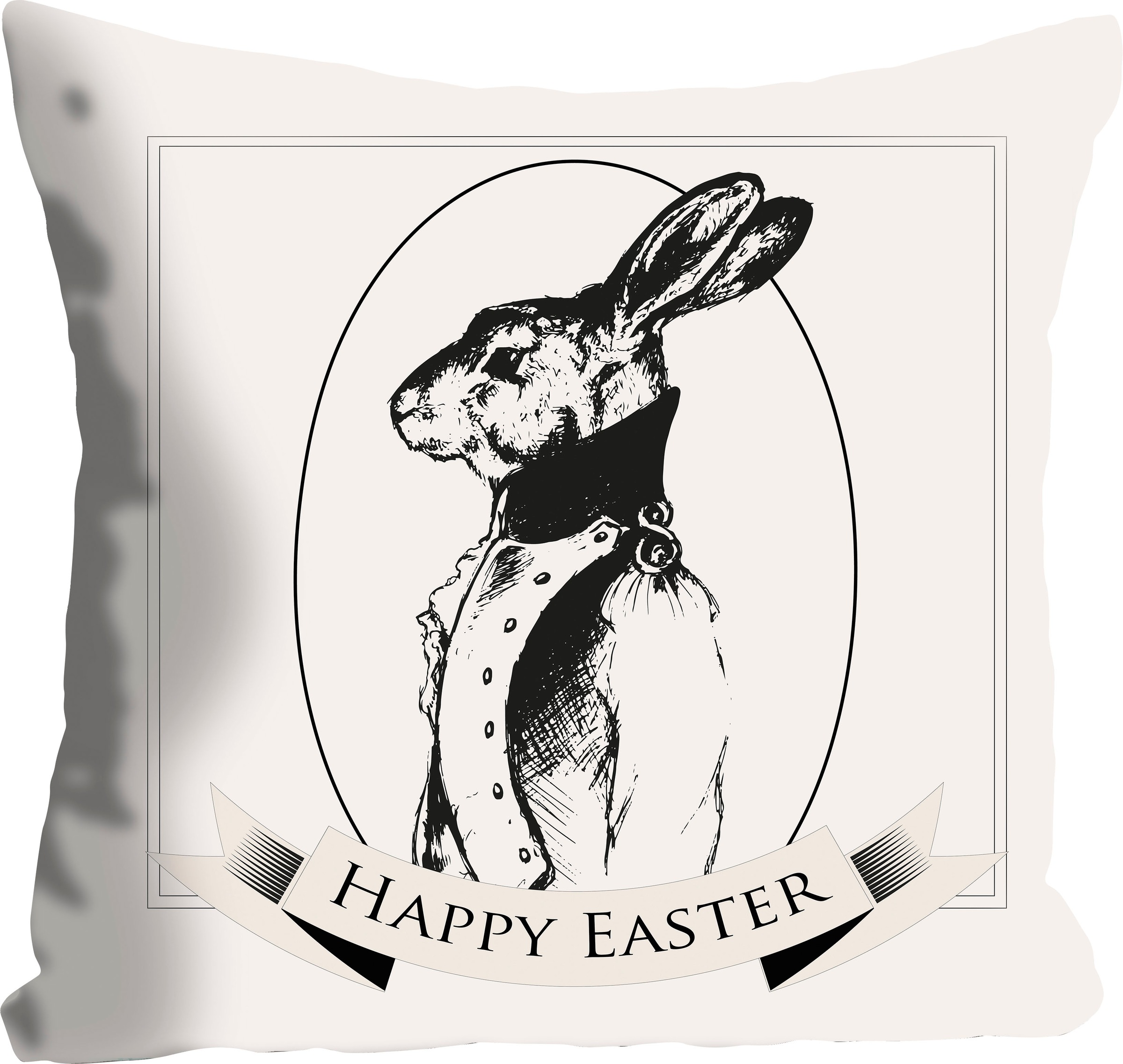 queence Dekokissen »Bux Bunny«, Kissenhülle,Hase im Anzug,Happy Easter,Oste günstig online kaufen