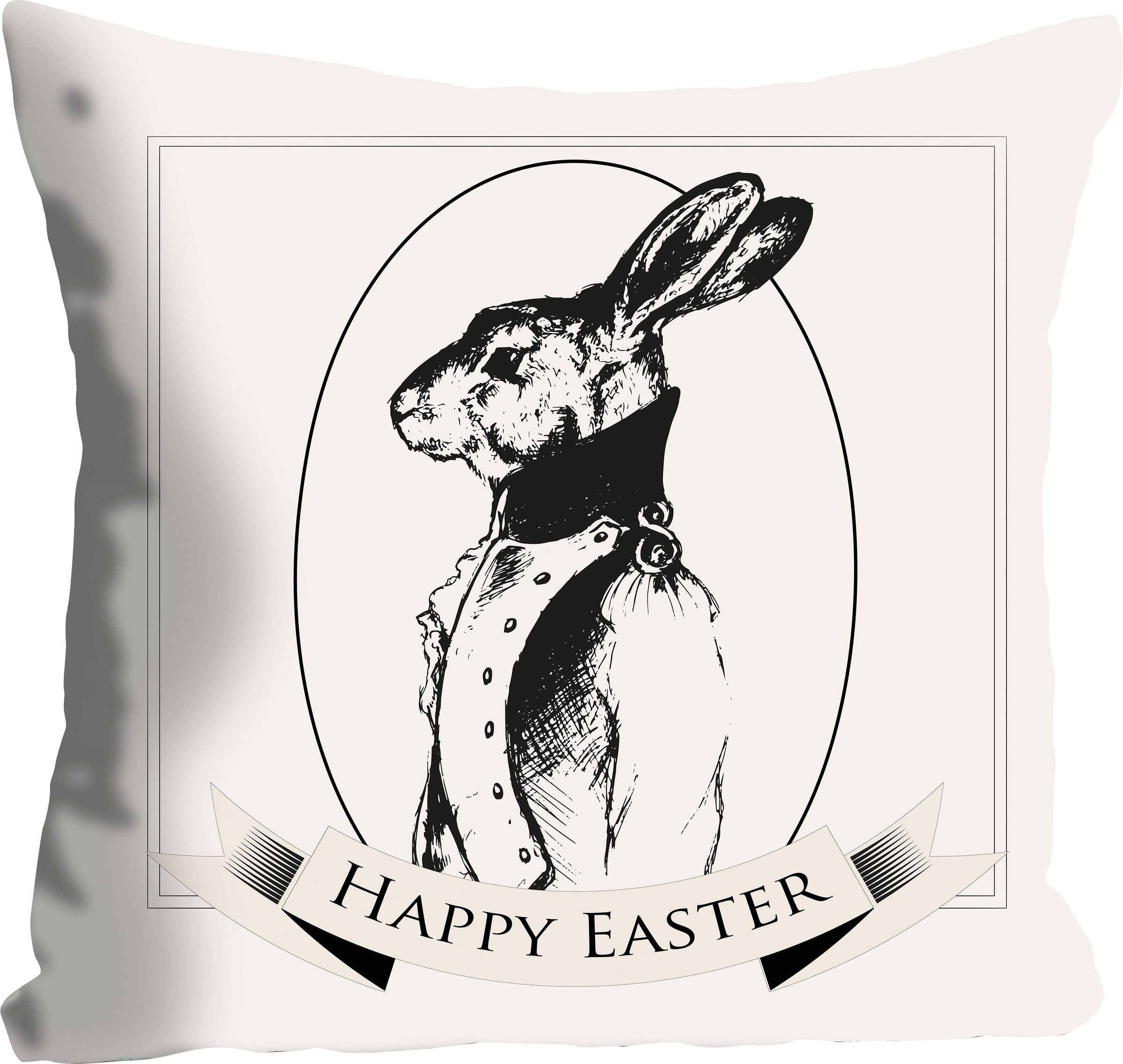 queence Dekokissen »Bux Bunny«, mit einem Hasen im Anzug, Kissenhülle ohne günstig online kaufen