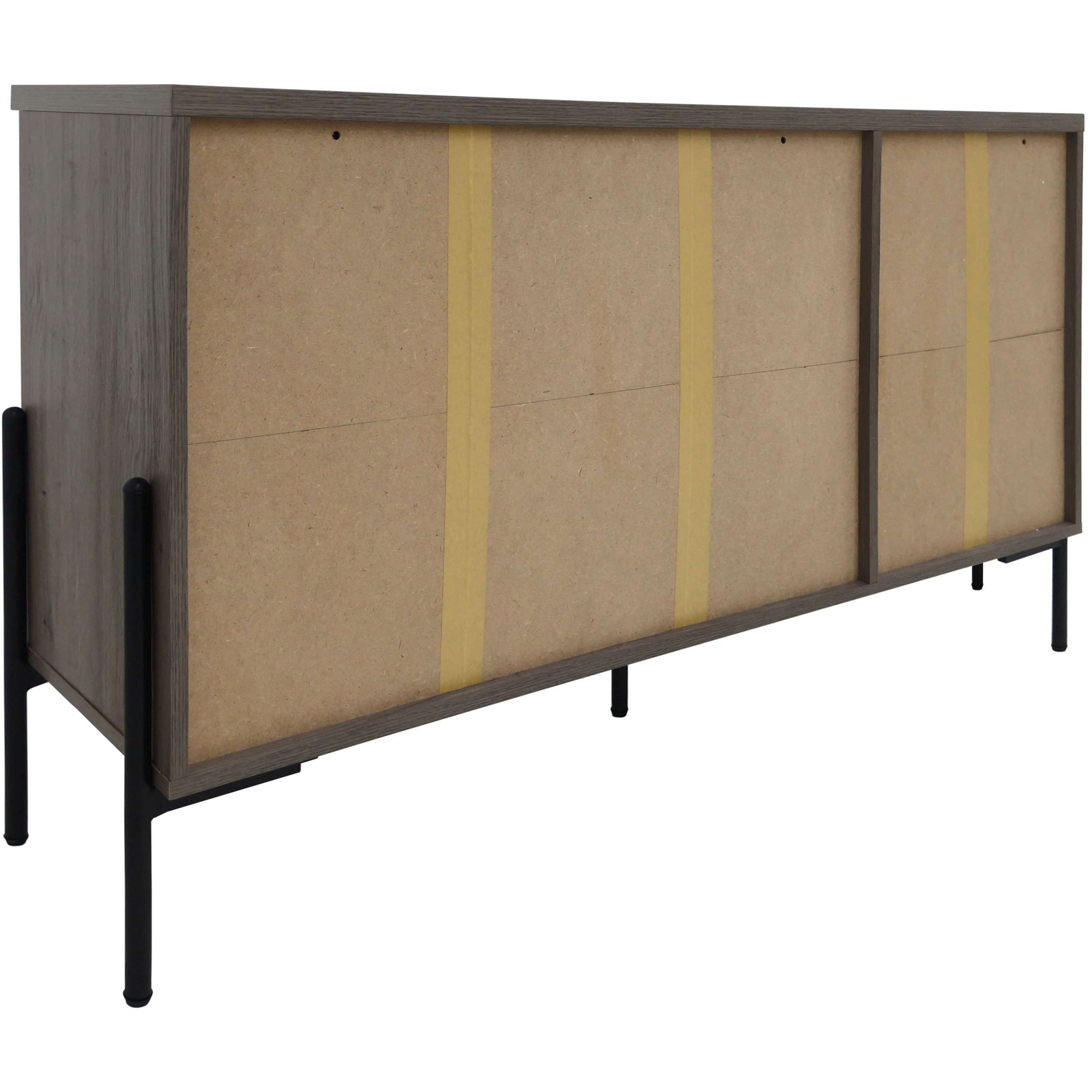 Leonique Sideboard »Eadwine« Kommode, Push-to-open, Türen mit Fischgräten Muster, Breite 130 cm