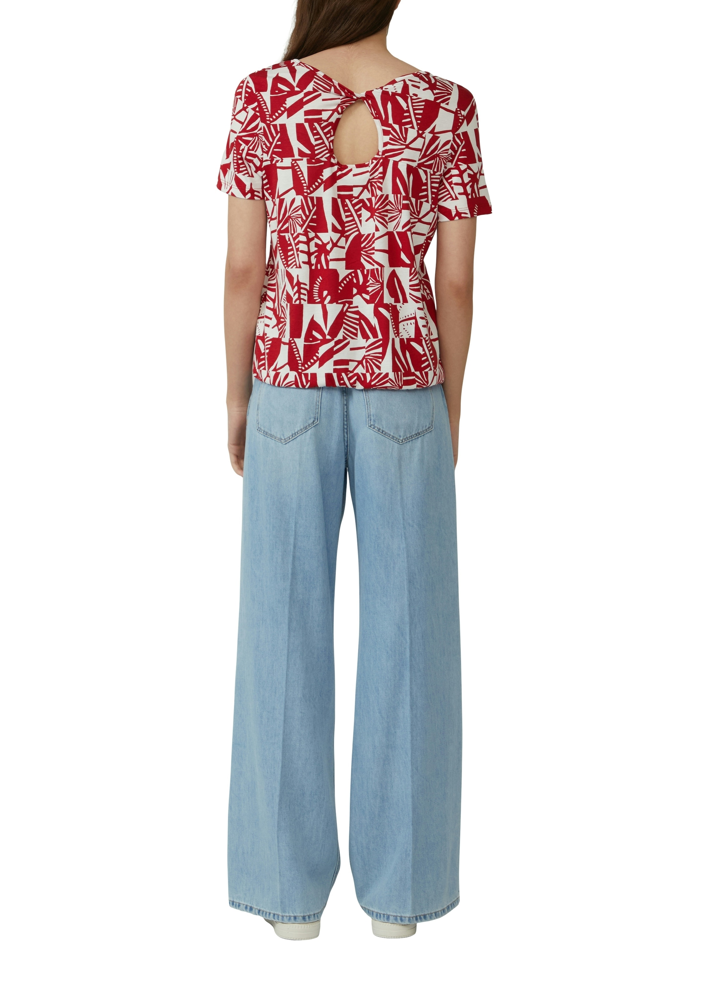 s.Oliver Print-Shirt im O-Shape mit Cut-out