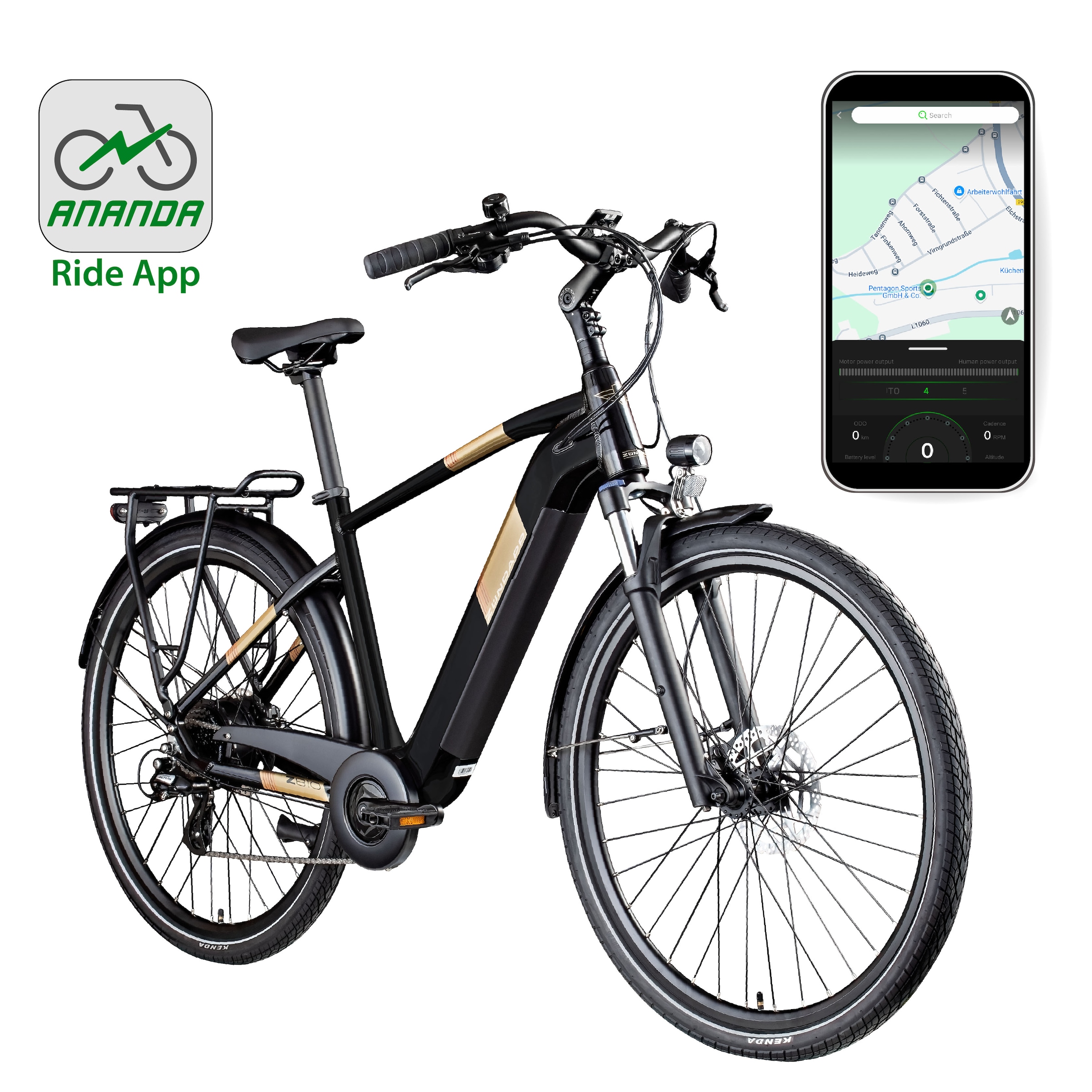 Zündapp »Z810« 8 Gang Shimano Altus RD-M310 Schaltwerk Kettenschaltung Heckmotor 250 W Pedelec, Elektrofahrrad für Damen und Herren