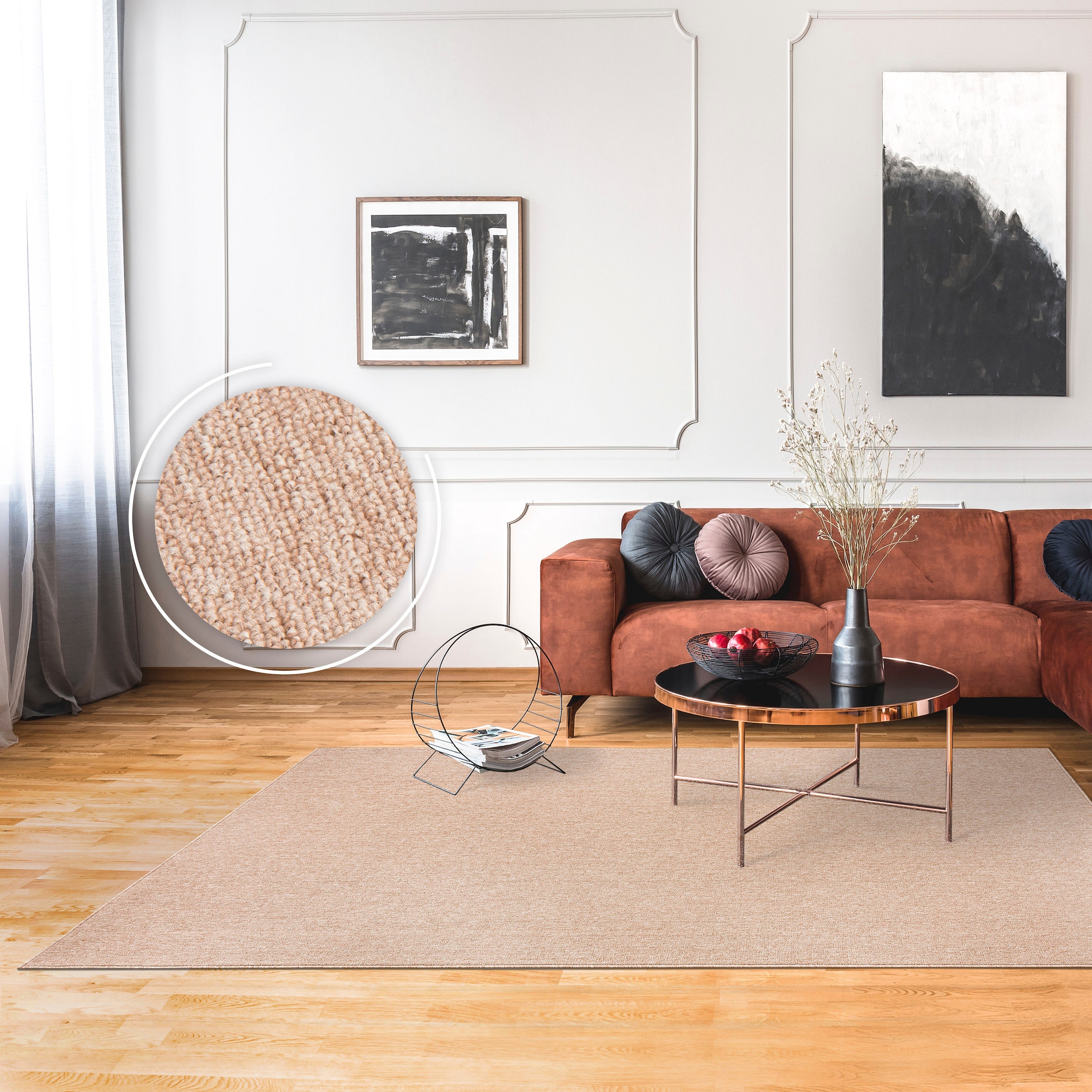 Paco Home Teppich »Barcelona 610«, rechteckig, Kurzflor, meliert,  strapazierfähige Qualität, Wohnzimmer bequem und schnell bestellen