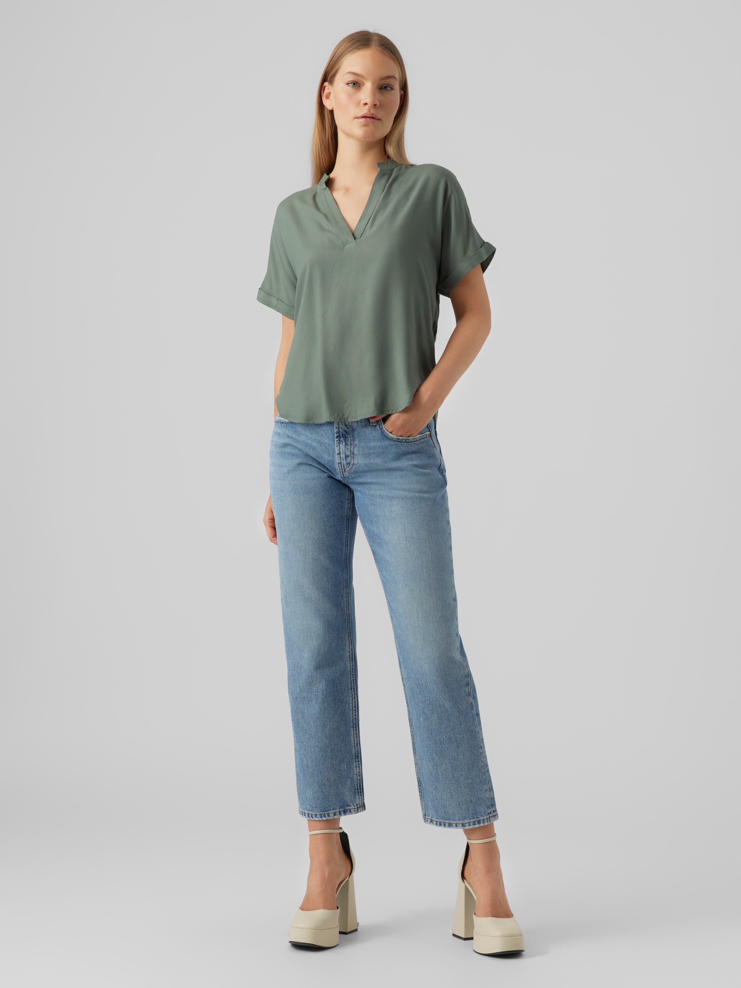 Vero Moda Shirtbluse »VMBEAUTY SS TOP GA NOOS« Viskose, regular fit