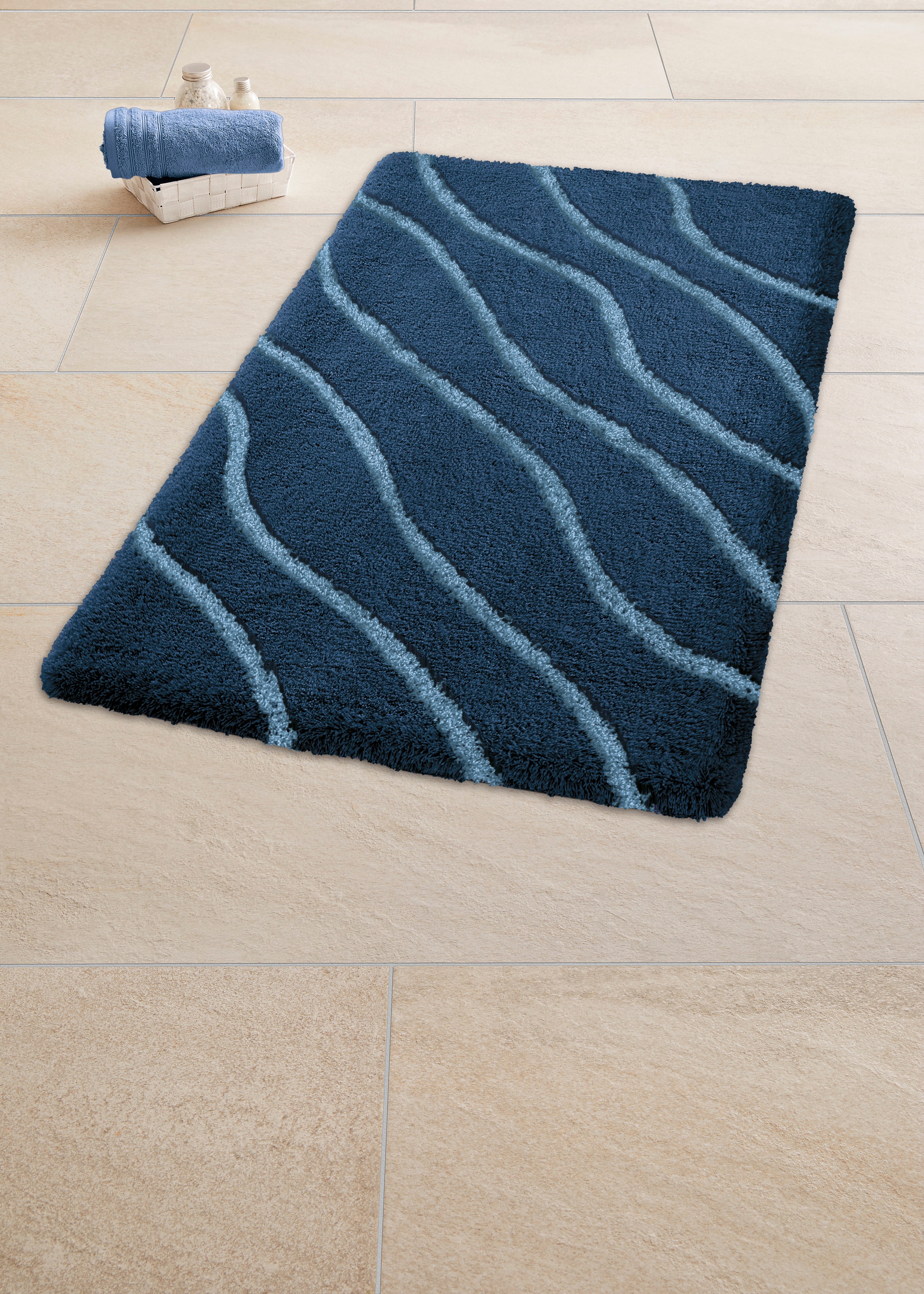 Kleine Wolke Badematte »Tram« Höhe 20 mm rutschhemmend beschichtet fußboden günstig online kaufen
