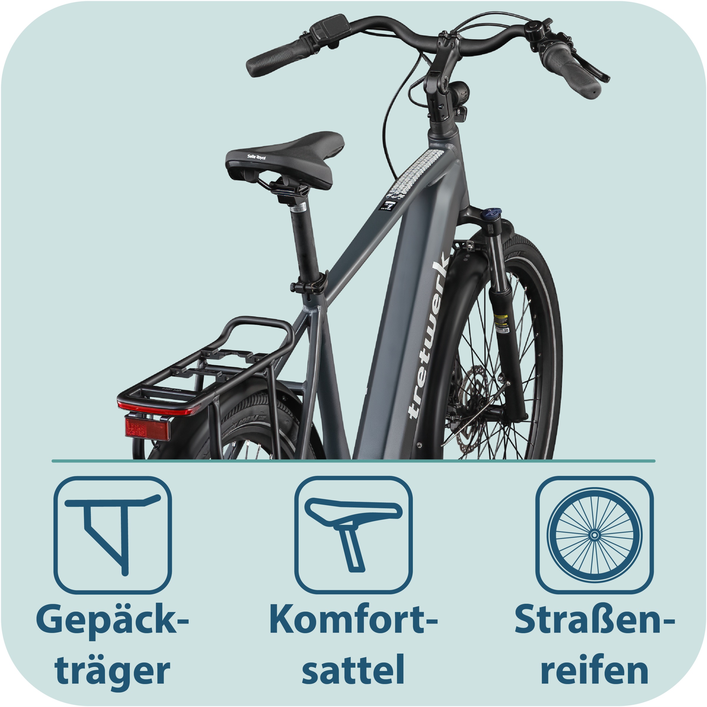 Tretwerk »Amber Nexus« 7 Gang Nabenschaltung Mittelmotor 250 W