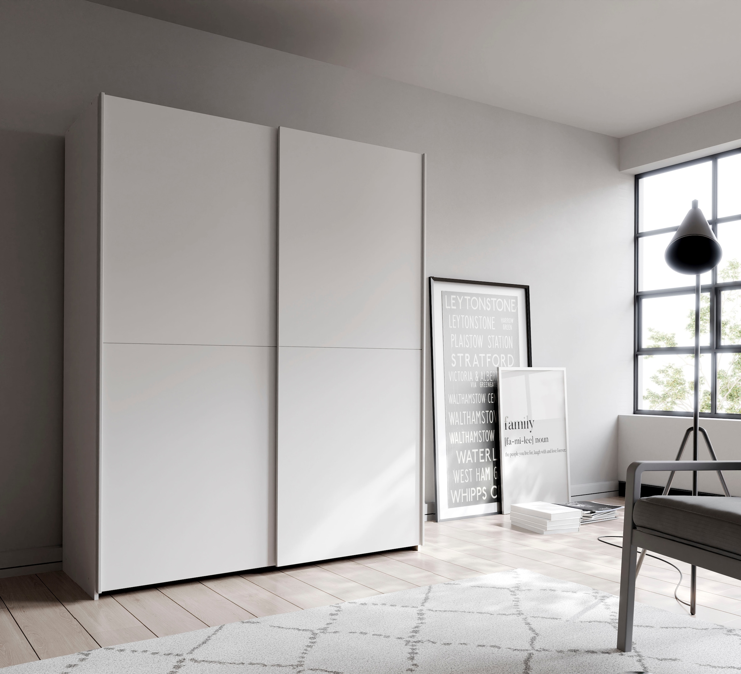 Home affaire Schwebetürenschrank »OTTOs Choice, 2 Schiebetüren, Made in Europe, stabil und zeitlos«, (5 Breiten: 120 -200cm, Höhe ca. 190cm), in verschiedenen Farben und Breiten