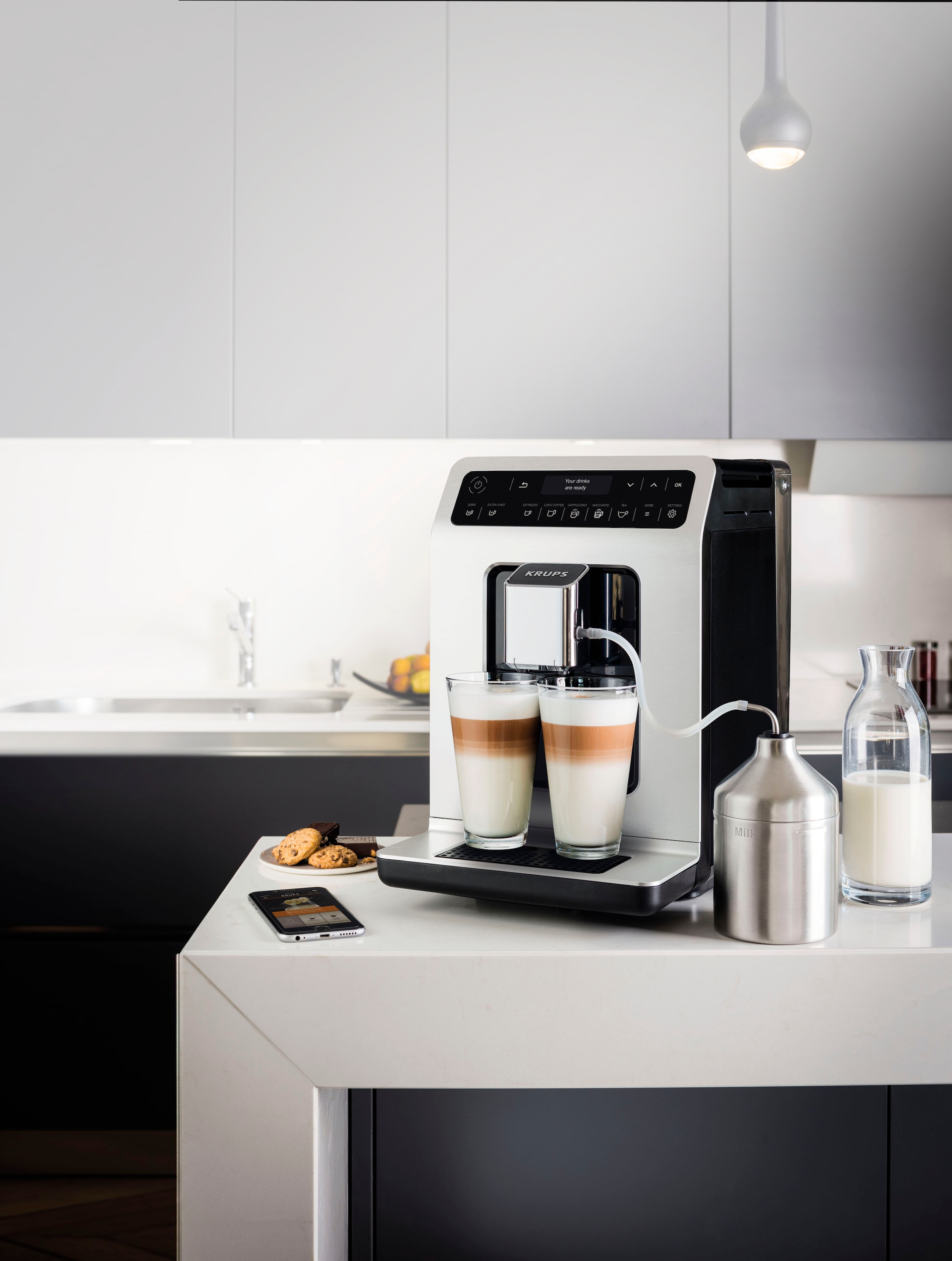 Krups Kaffeevollautomat »EA891D Evidence«, 12 Kaffee- und 3 Tee-Variationen, OLED-Display und Touchscreen