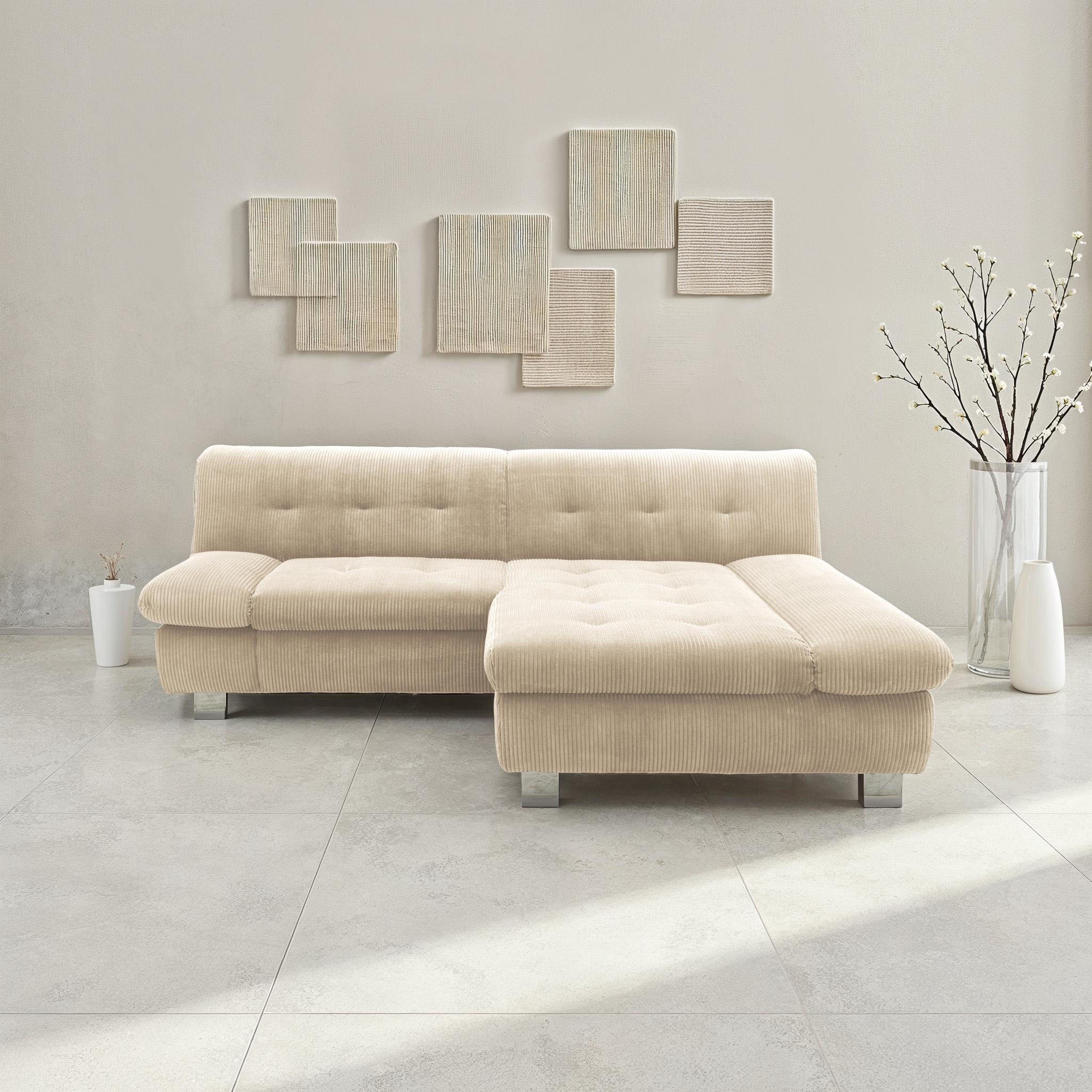 DOMO collection Ecksofa »100031 kompakte Stellmaße, komfortabel und bequem, günstig online kaufen
