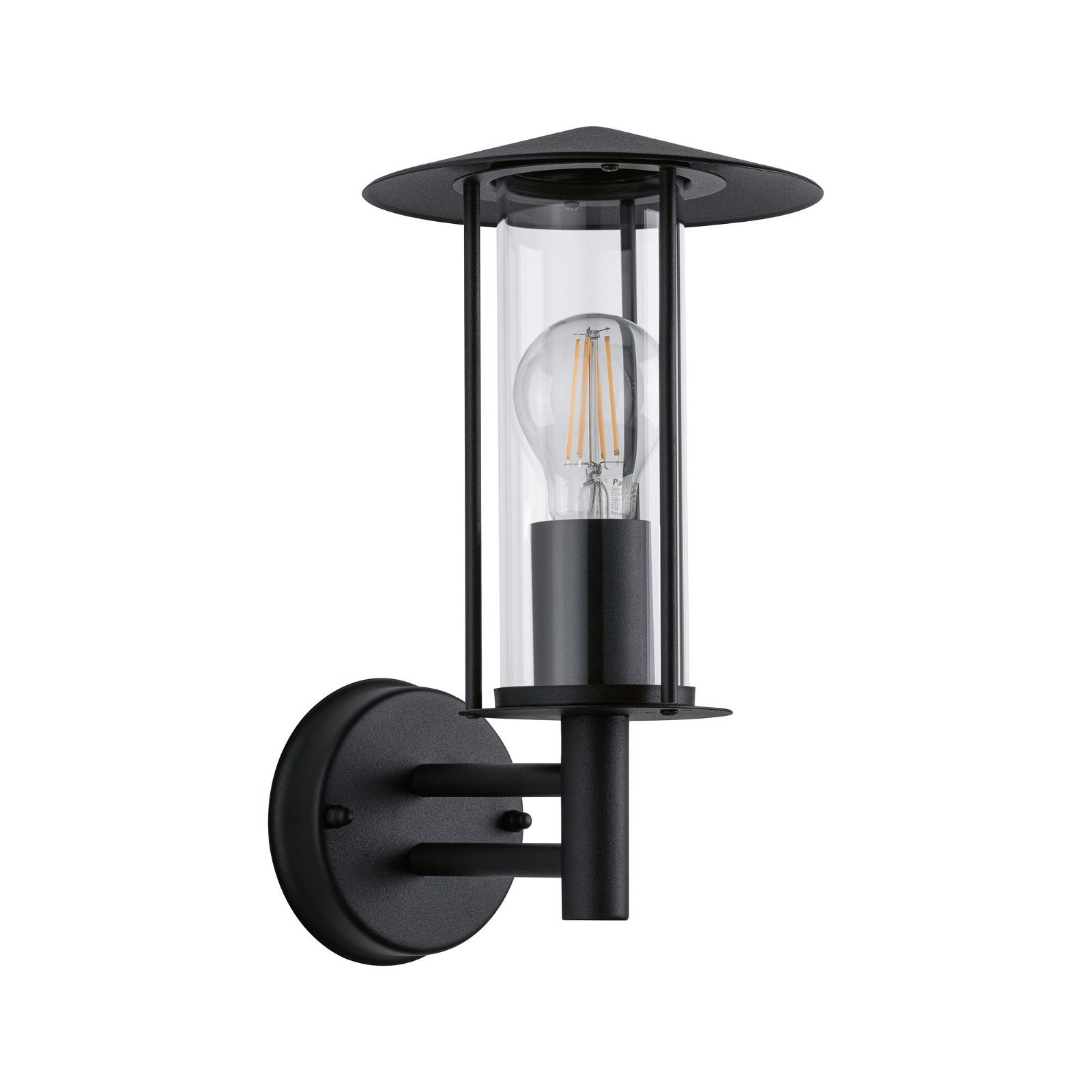 Paulmann Außen-Wandleuchte »Classic IP44 173mm max. 15W 230V Dunkelgrau Metall, Glas«, 1 flammig, Leuchtmittel E27 | ohne Leuchtmittel