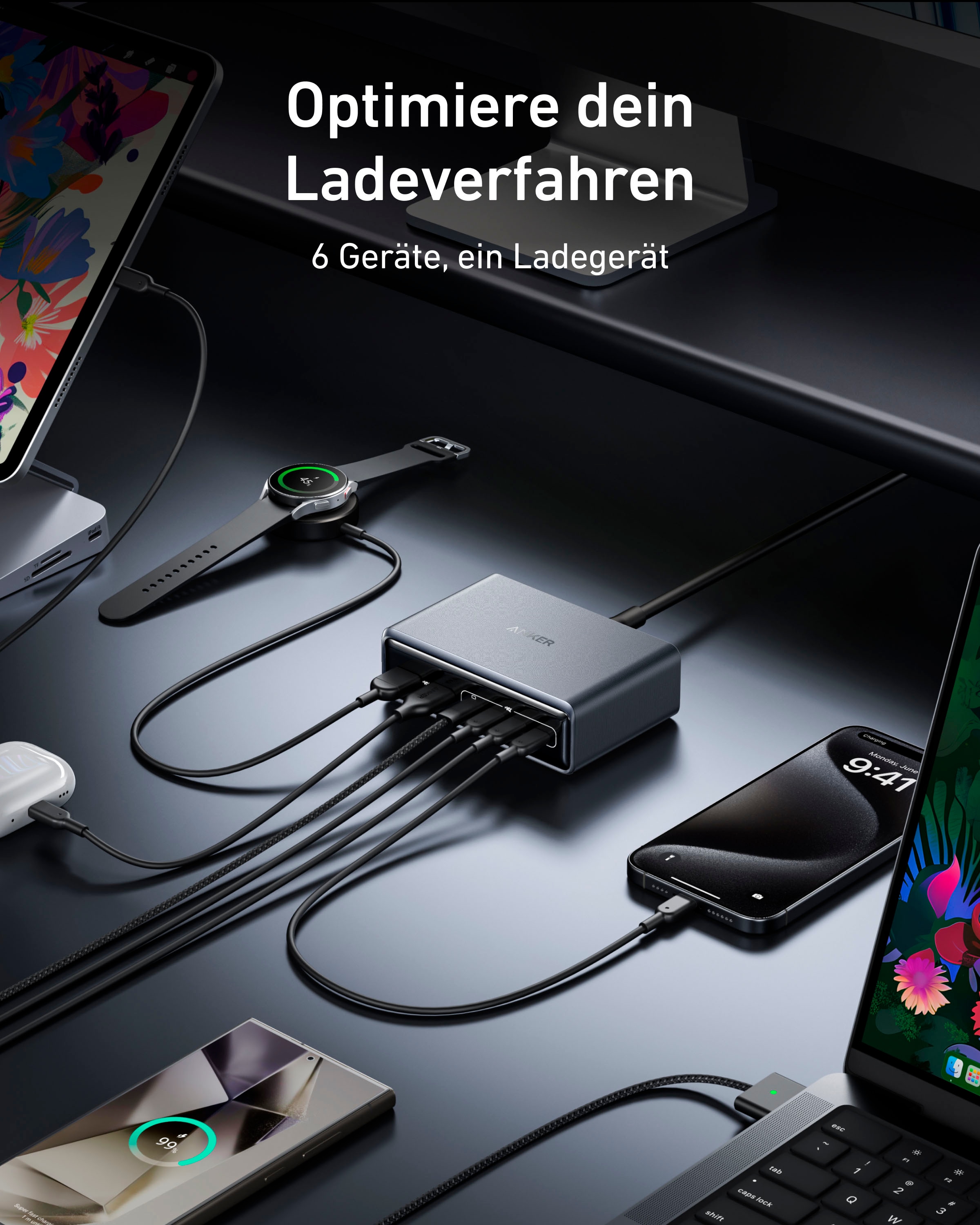 Anker USB-Ladegerät »Prime (200W, 6 Ports, GaN)«